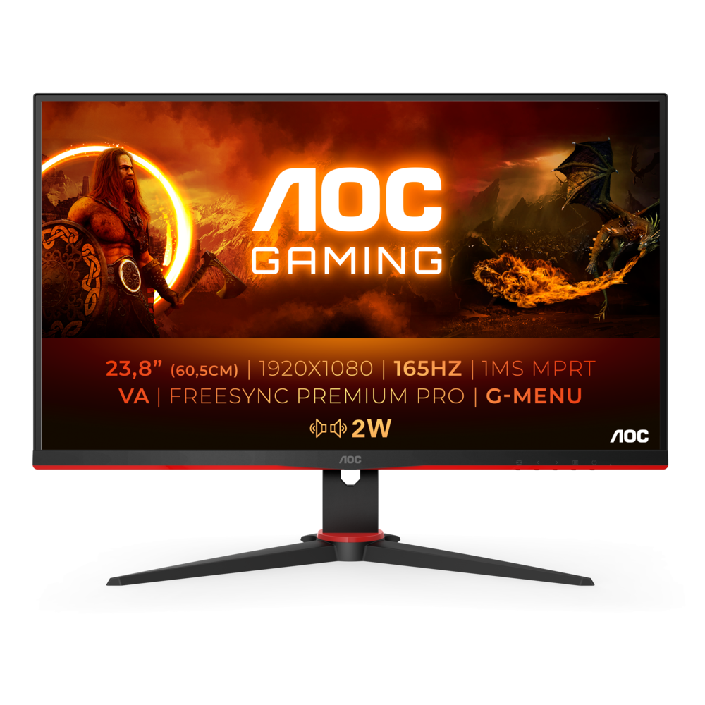 AOC 24G2SAE 60,5cm (23,8") FHD VA Gaming Monitor HDMI/DP/VGA 165Hz 1m