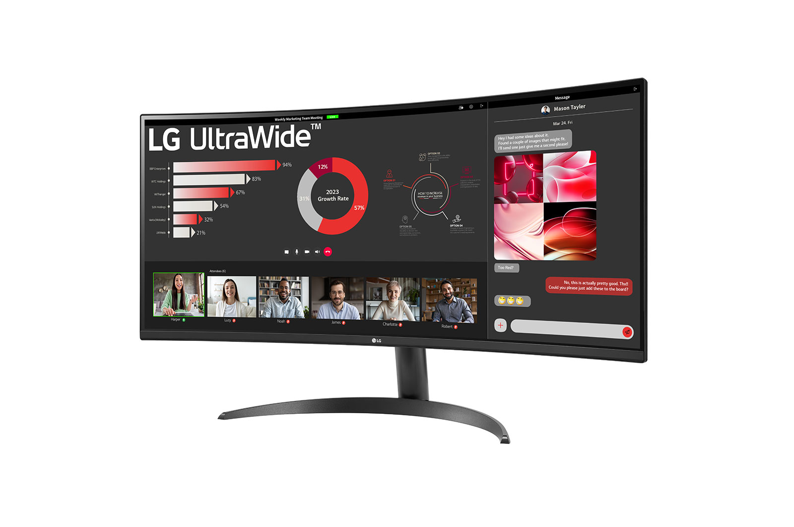 LG 34WR50QC-B.AEU 86,4cm (34") 21:9 VA UWQHD Curved Gaming Monitor HDMI/DP 100Hz