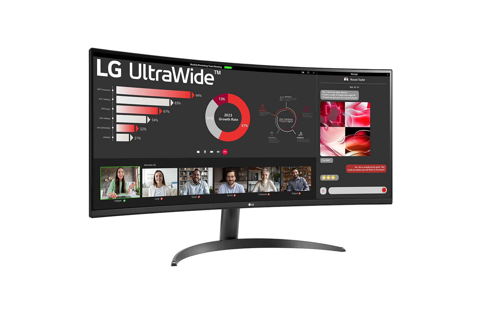 LG 34WR50QC-B.AEU 86,4cm (34") 21:9 VA UWQHD Curved Gaming Monitor HDMI/DP 100Hz