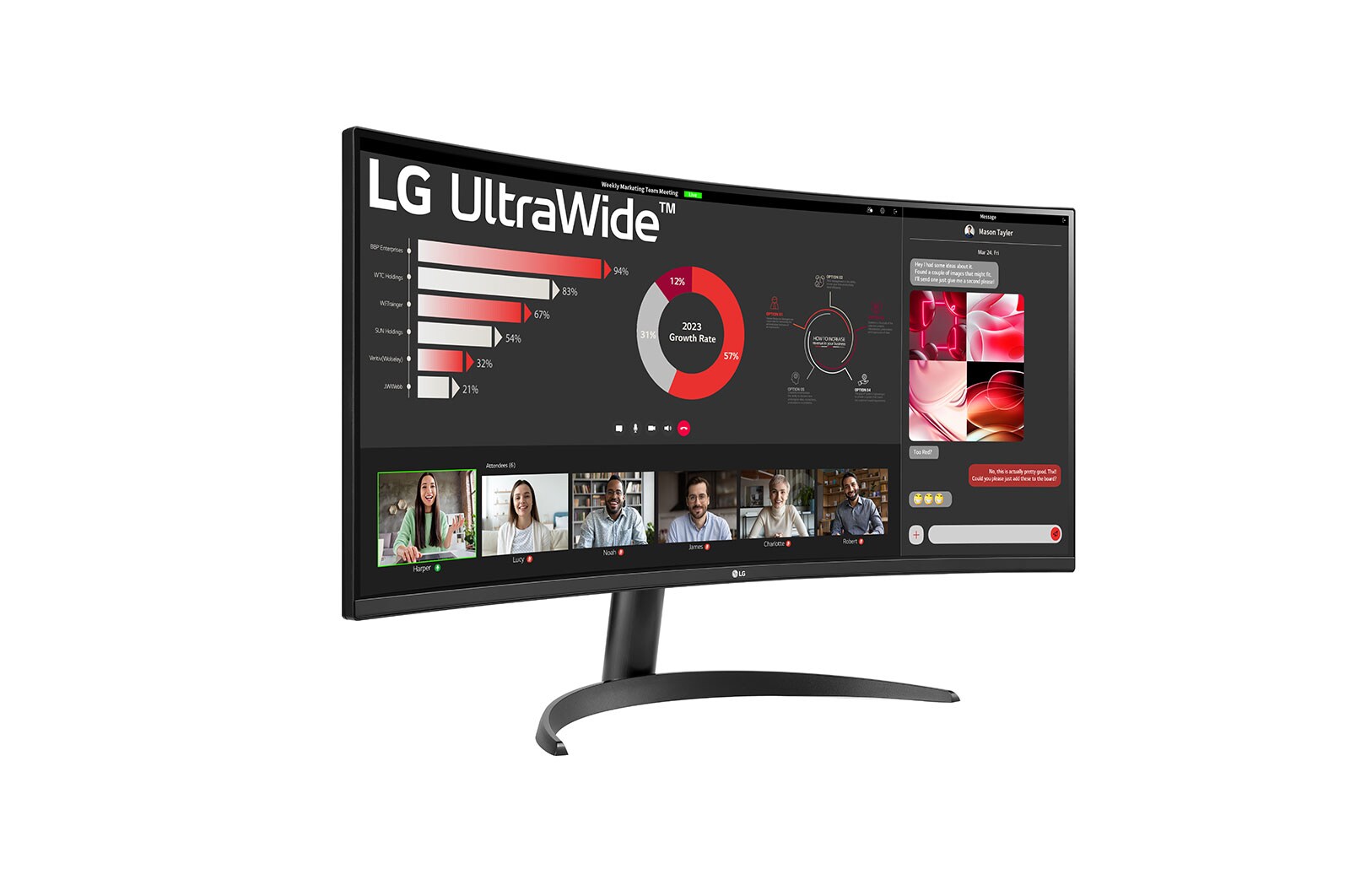 LG 34WR50QC-B.AEU 86,4cm (34") 21:9 VA UWQHD Curved Gaming Monitor HDMI/DP 100Hz