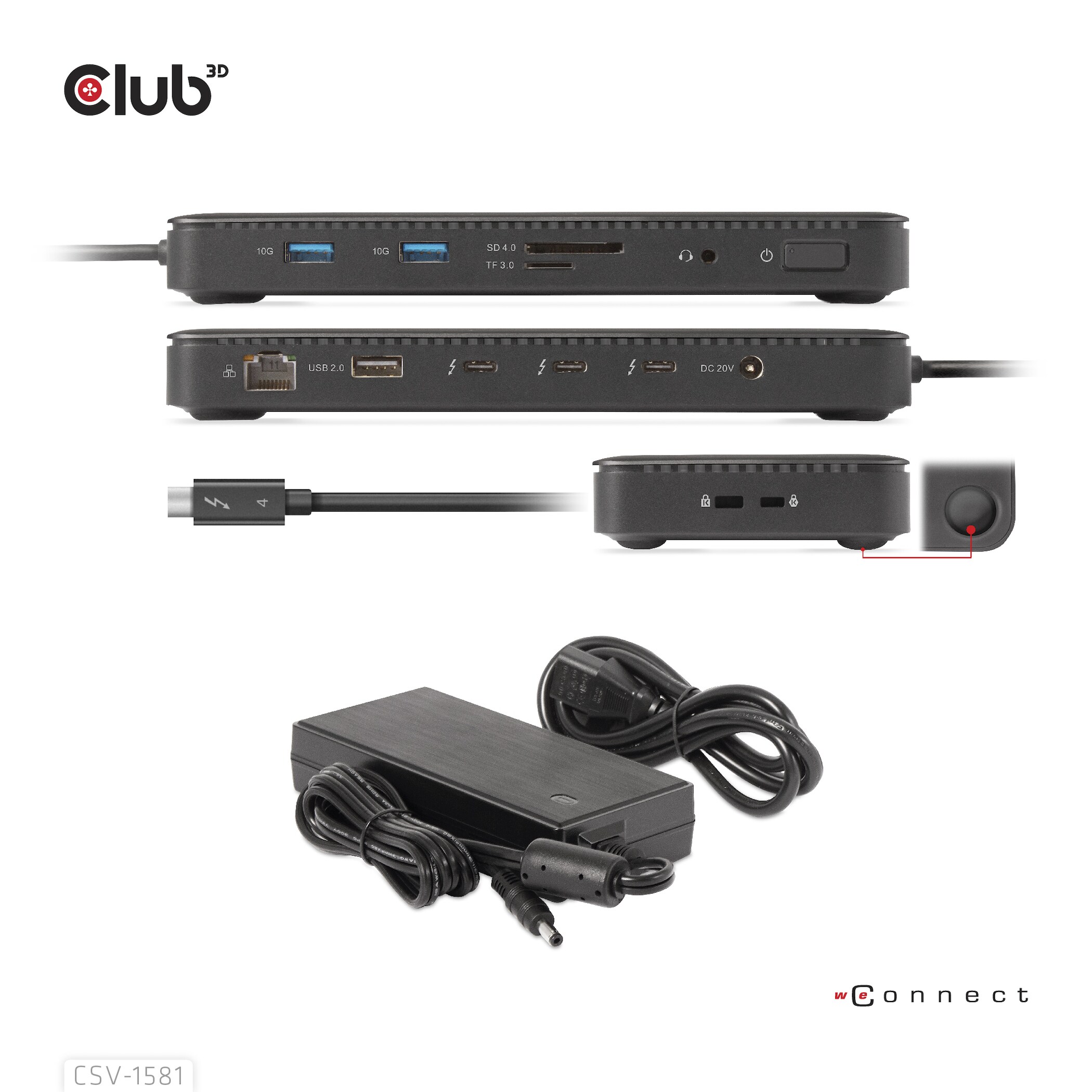 Club 3D Thunderbolt 4 Zertifizierte 11-in-1-Docking-Station