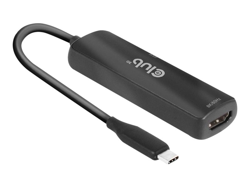 Club 3D USB Gen2 Typ-C auf HDMI 4K120Hz/8K60Hz HDR10, DSC1.2 PD Adapter St./B.