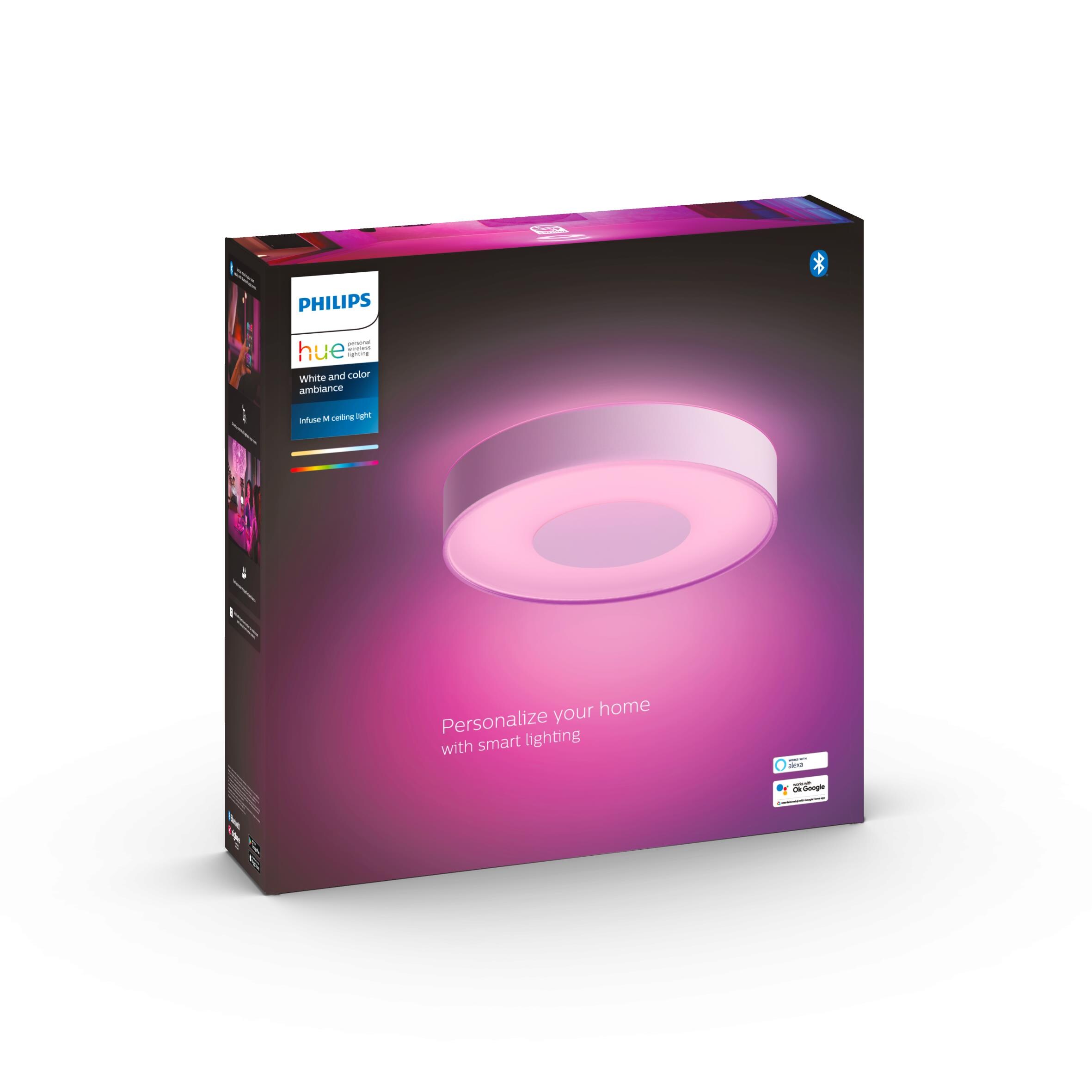 Philips Hue White &amp; Col. Amb. Infuse Deckenleuchte M weiß 2400lm