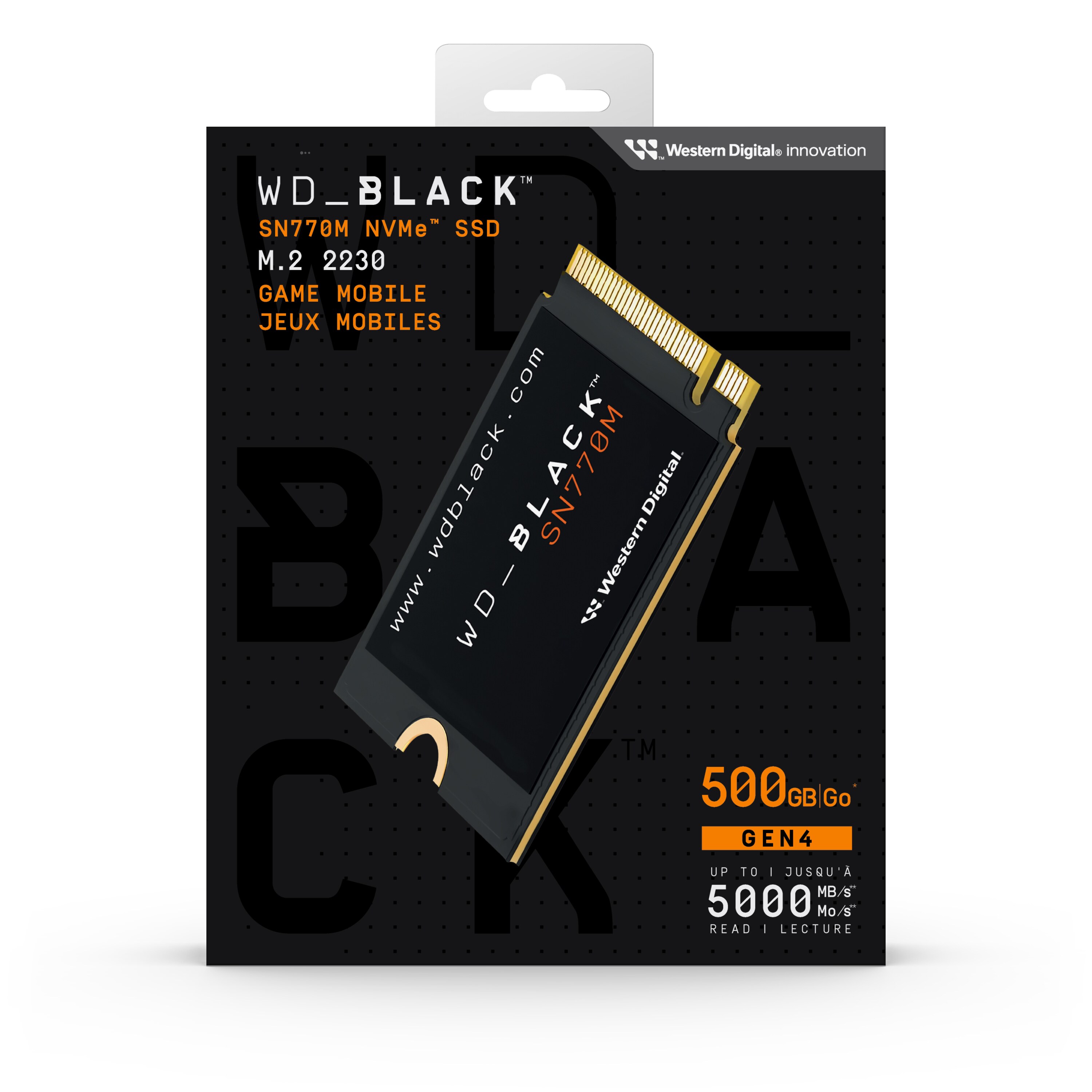 WD_BLACK SN770M NVMe SSD 500 GB M.2 2230 PCIe 4.0