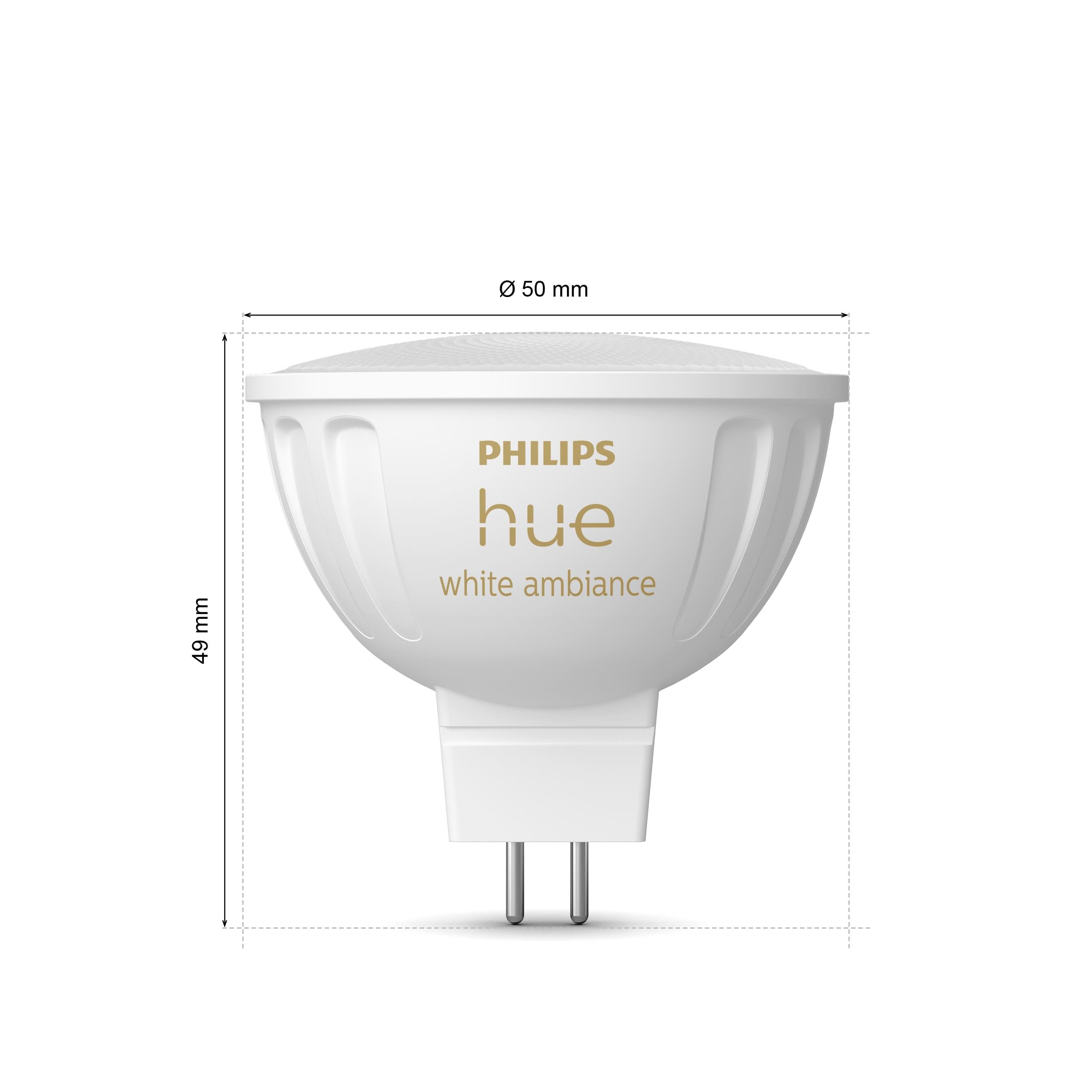 Philips Hue White Ambiance MR16 LED-Lampe 2x400lm, Doppelpack