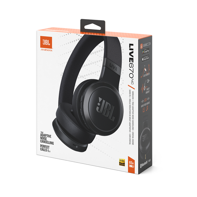 JBL LIVE 670 NC Wireless Bluetooth On-Ear Kopfhörer schwarz