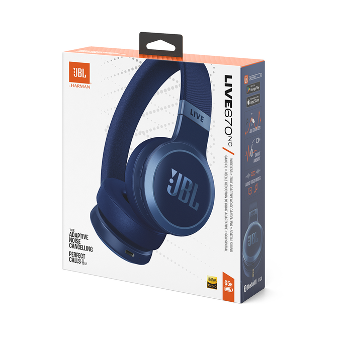 JBL LIVE 670 NC Wireless Bluetooth On-Ear Kopfhörer blau