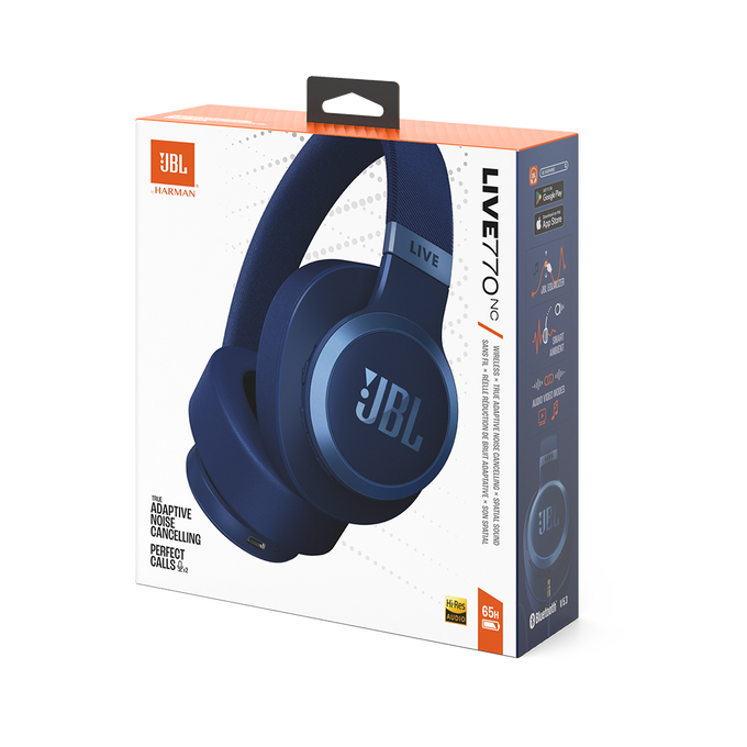 JBL LIVE 770 NC Wireless Bluetooth Over-Ear Kopfhörer blau