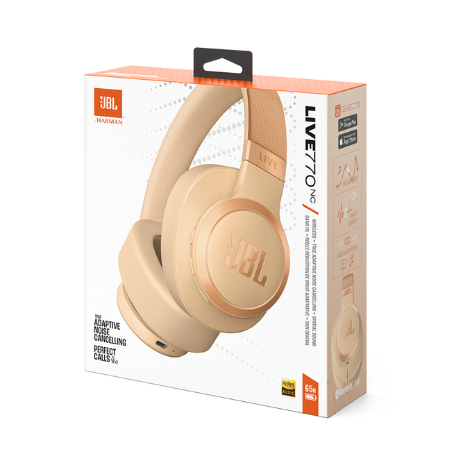 JBL LIVE 770 NC Wireless Bluetooth Over-Ear Kopfhörer sand