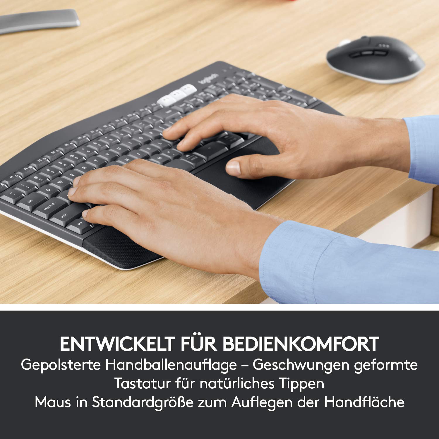 Logitech MK850 Ergonomische Kabellose Maus-Tastaturkombination