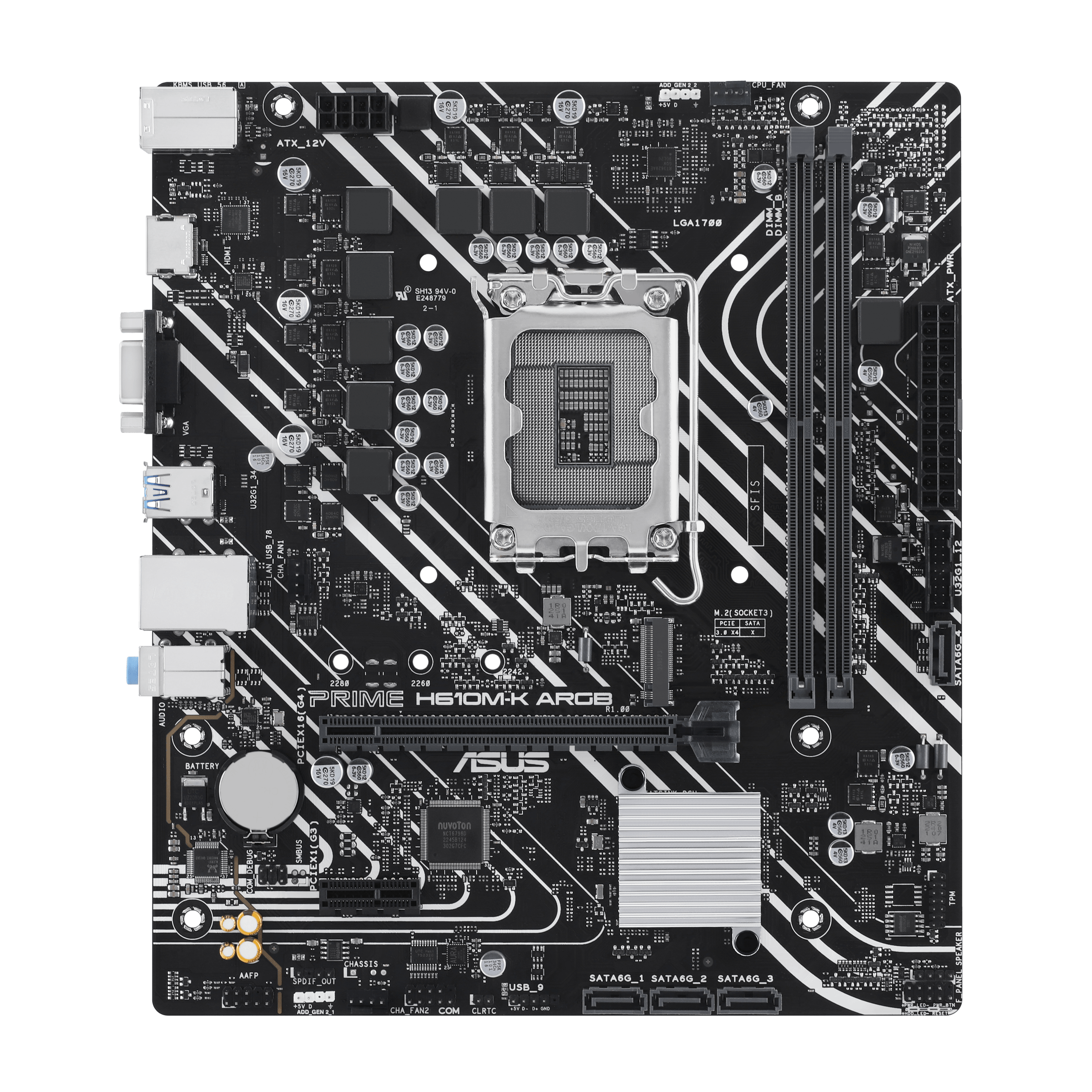 ASUS PRIME H610M-K ARGB mATX Mainboard Sockel 1700 HDMI/VGA