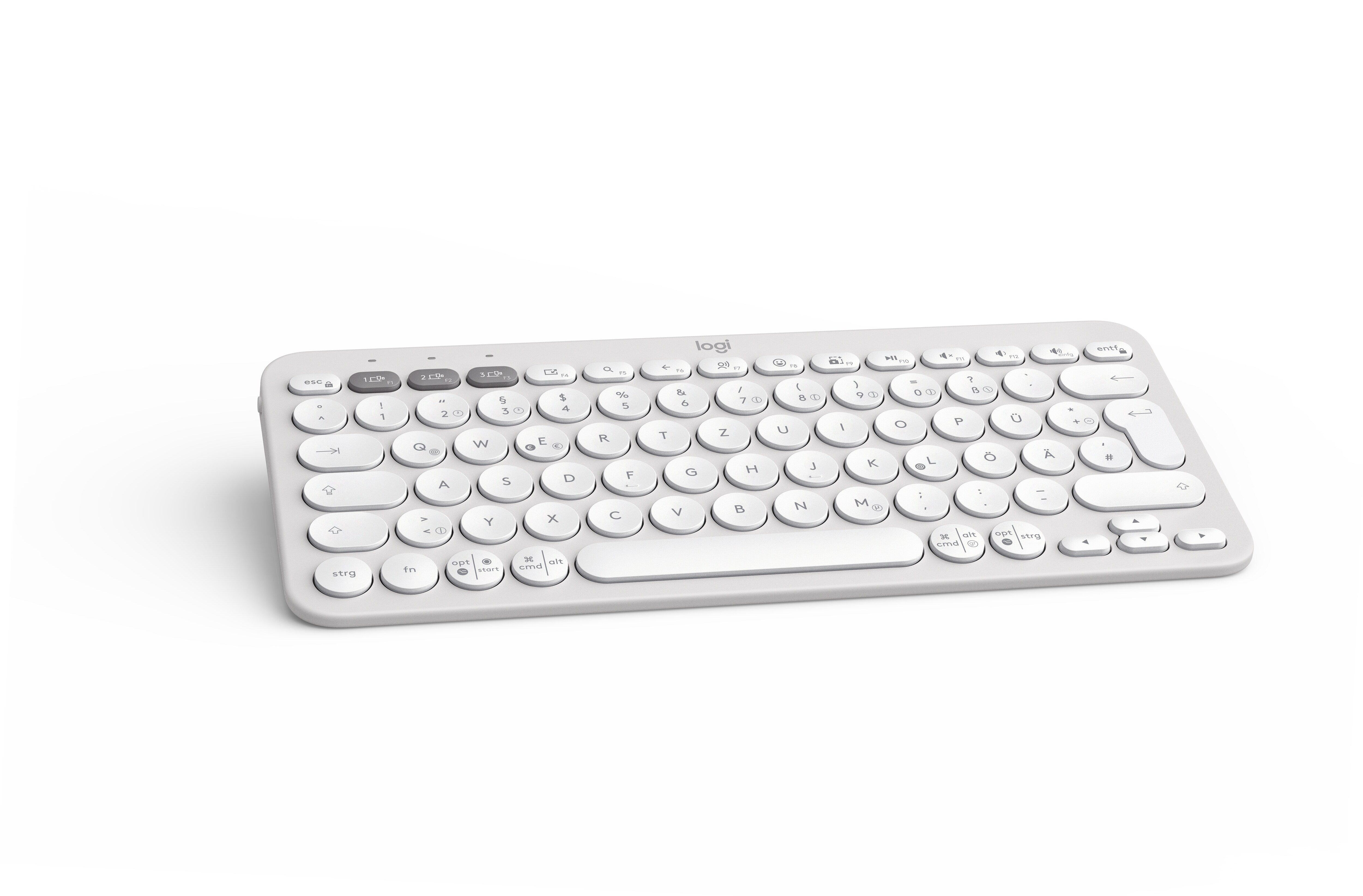 Logitech Pebble Keys 2 K380S Weiß - Minimalistische kabellose Tastatur