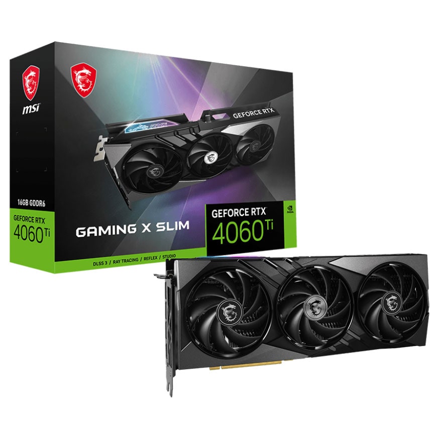 MSI GeForce RTX 4060Ti Gaming X Slim 16GB GDDR6 Gaming Grafikkarte 3xDP/HDMI