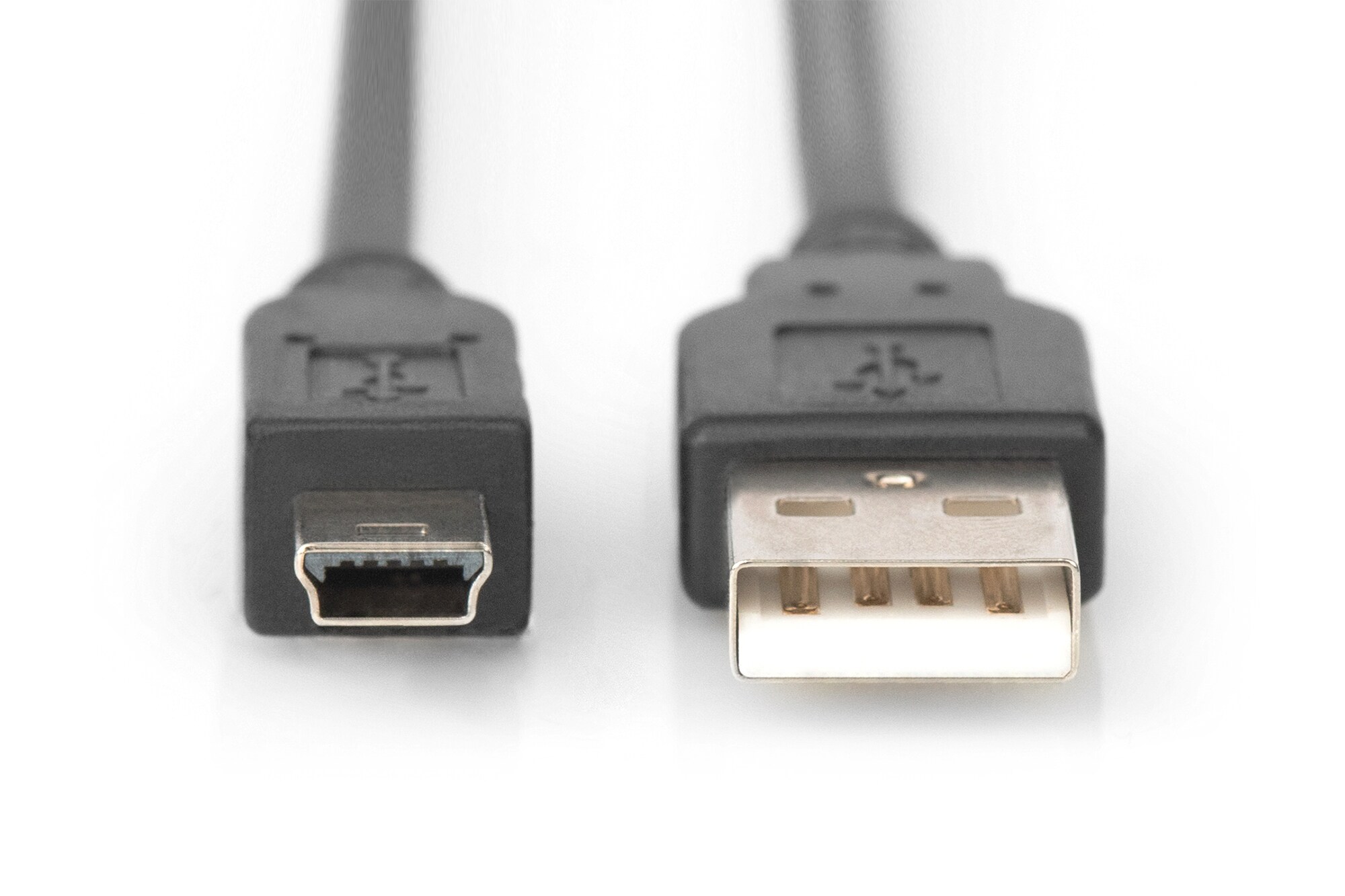 DIGITUS USB 2.0 Anschlusskabel, Typ A - mini B (5pin) St/St, 1.8m schwarz