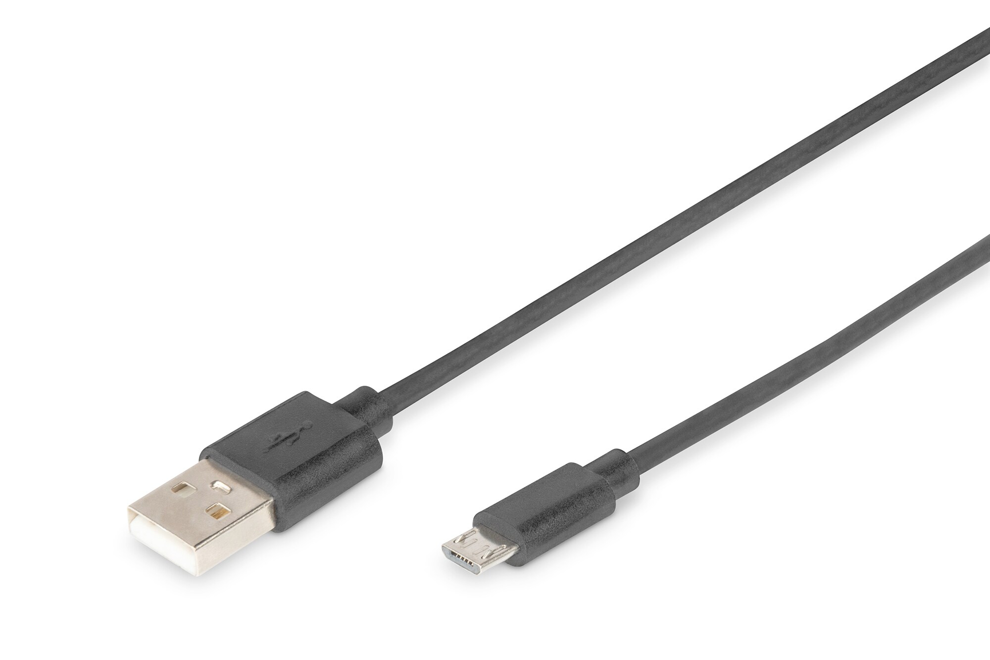 DIGITUS USB 2.0 Anschlusskabel, Typ A - micro B St/St, 1.8m schwarz