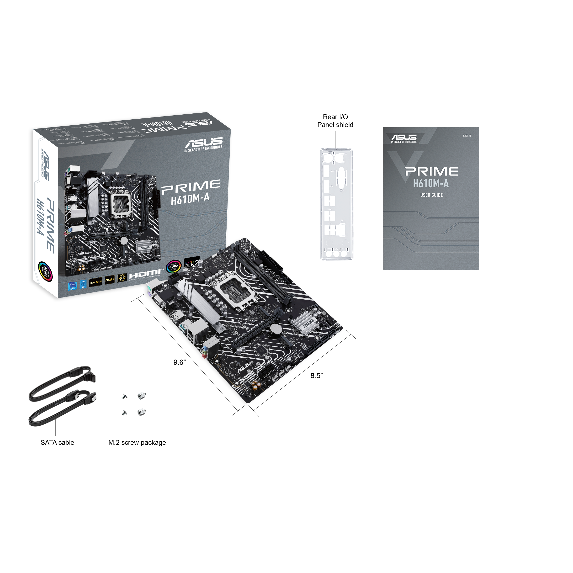 ASUS PRIME H610M-A-CSM mATX Mainboard Sockel 1700 HDMI/DP/VGA