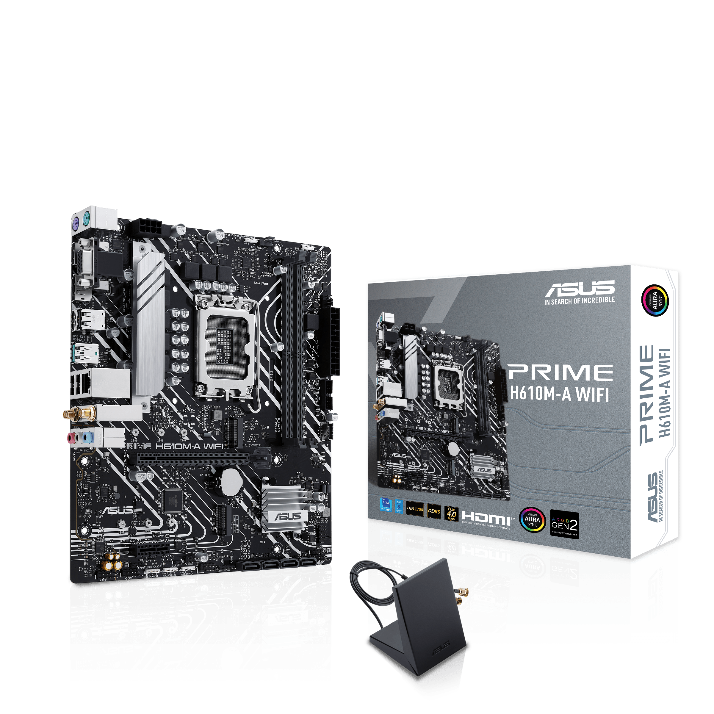 ASUS PRIME H610M-A WIFI mATX Mainboard Sockel 1700 HDMI/DP/VGA/WLAN/BT