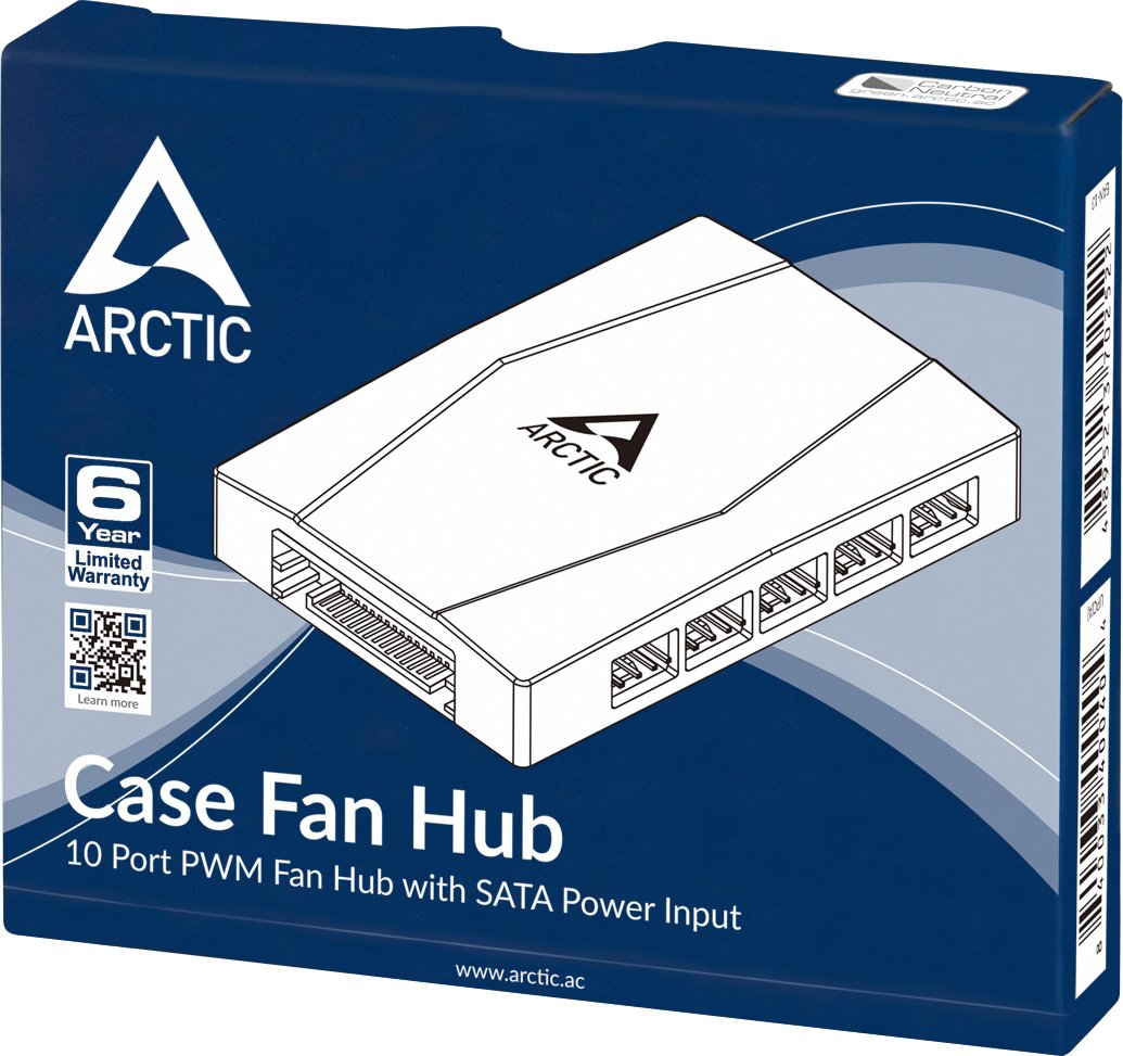 Arctic Cooling Case Fan Hub, Lüfterverteiler 10-fach