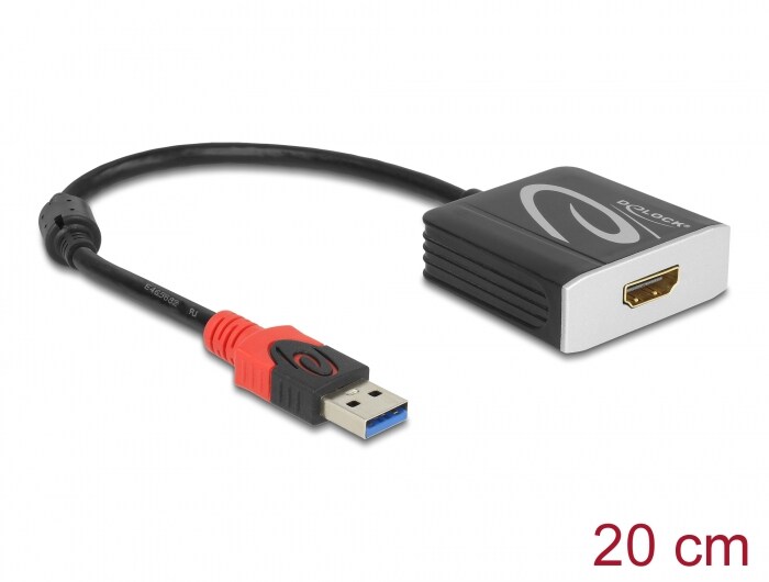 Delock Adapter SuperSpeed USB 5 Gbps Typ-A Stecker zu HDMI Buchse