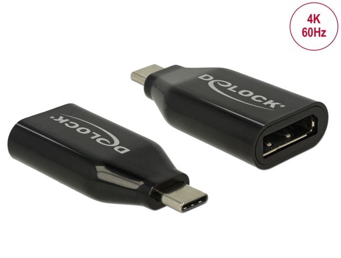 Delock Adapter USB Type-C™ Stecker zu DisplayPort Buchse (DP Alt Mode) 4K 60 Hz