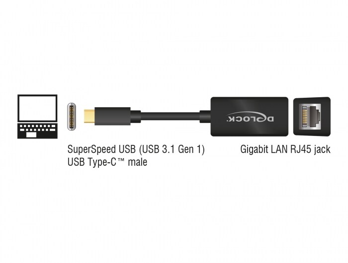 Delock Adapter SuperSpeed USB (USB 3.2 Gen 1) mit USB Type-C™ Stecker