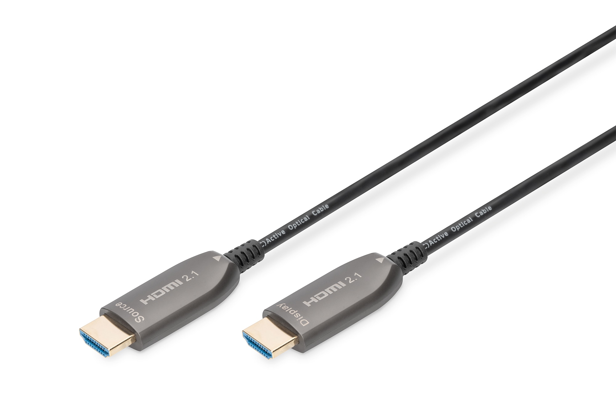 DIGITUS HDMI AOC Hybrid Glasfaser Anschlusskabel, Typ A M/M, 10m