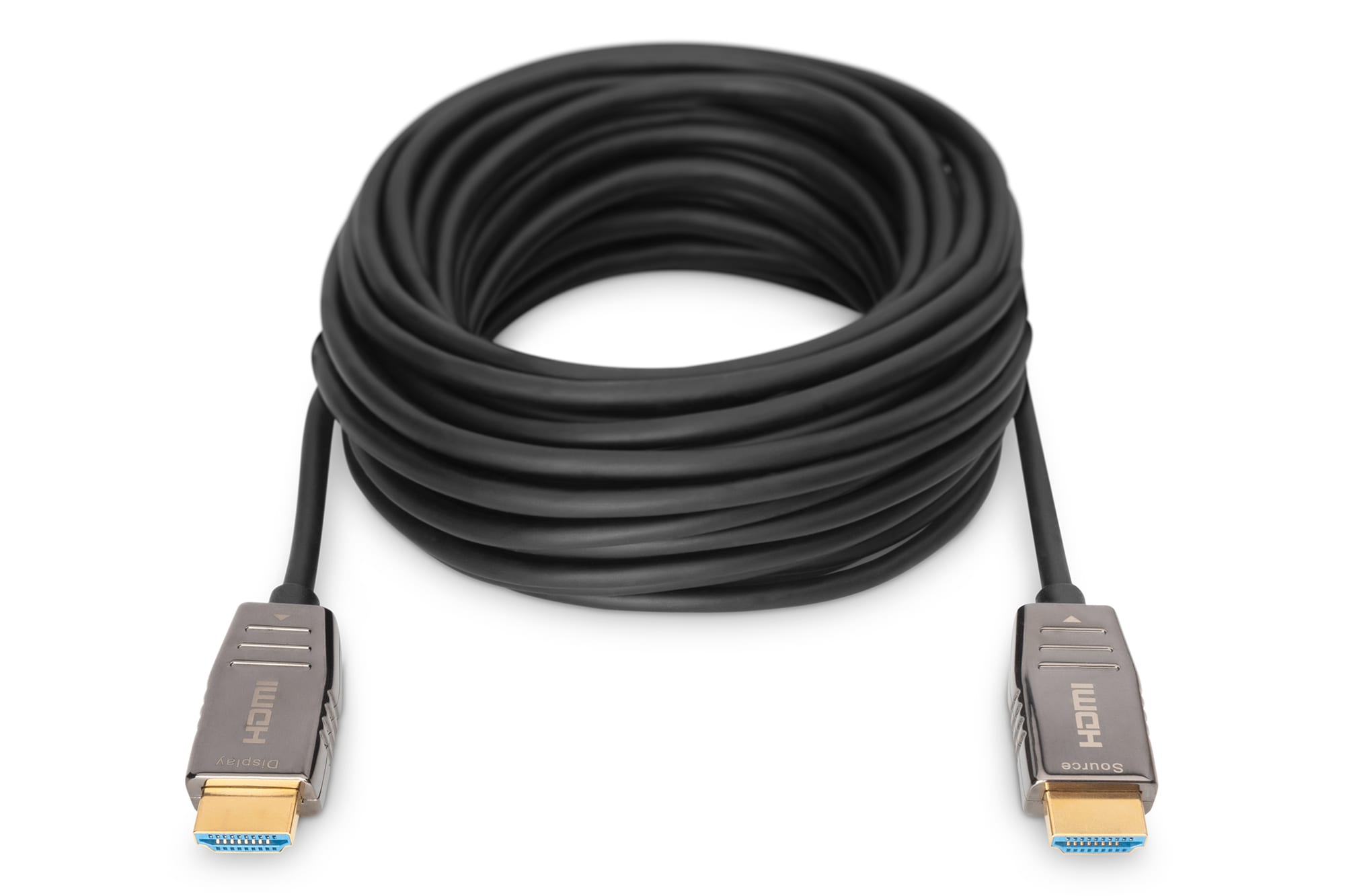 DIGITUS HDMI AOC Hybrid Glasfaser Anschlusskabel, Typ A M/M, 10m