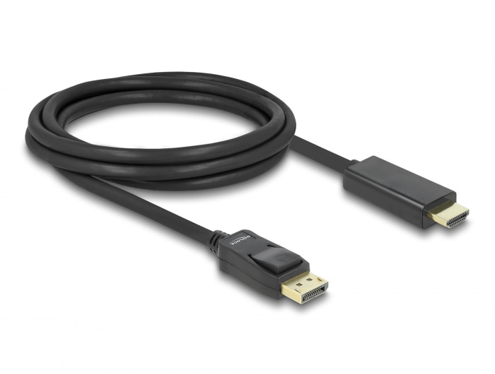 Delock Kabel DisplayPort 1.1 Stecker &gt; High Speed HDMI-A Stecker Passiv 2 m