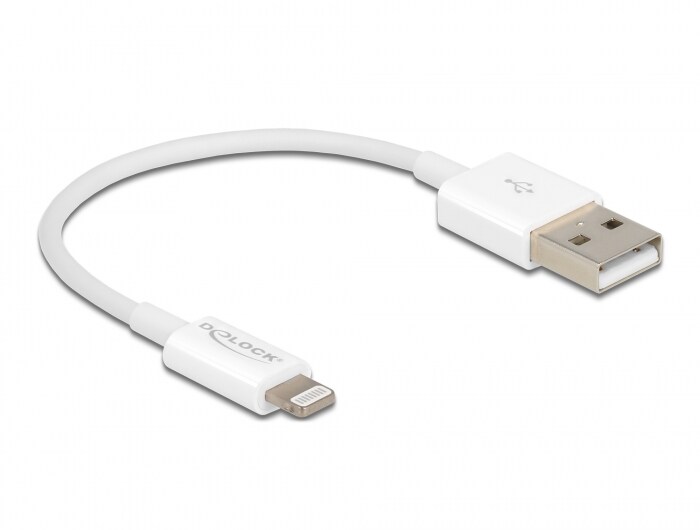 Delock USB Daten- und Ladekabel für iPhone™, iPad™, iPod™ weiß 15 cm