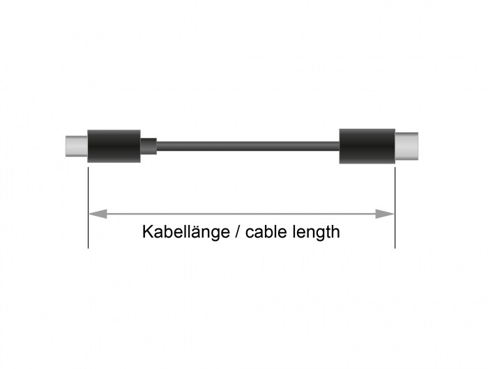 Delock USB 3.1 Gen 2 (10 Gbps) Kabel Type-C zu Type-C 1 m PD 3 A E-Marker