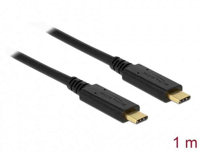 Delock USB 3.1 Gen 2 (10 Gbps) Kabel Type-C zu Type-C 1 m PD 3 A E-Marker