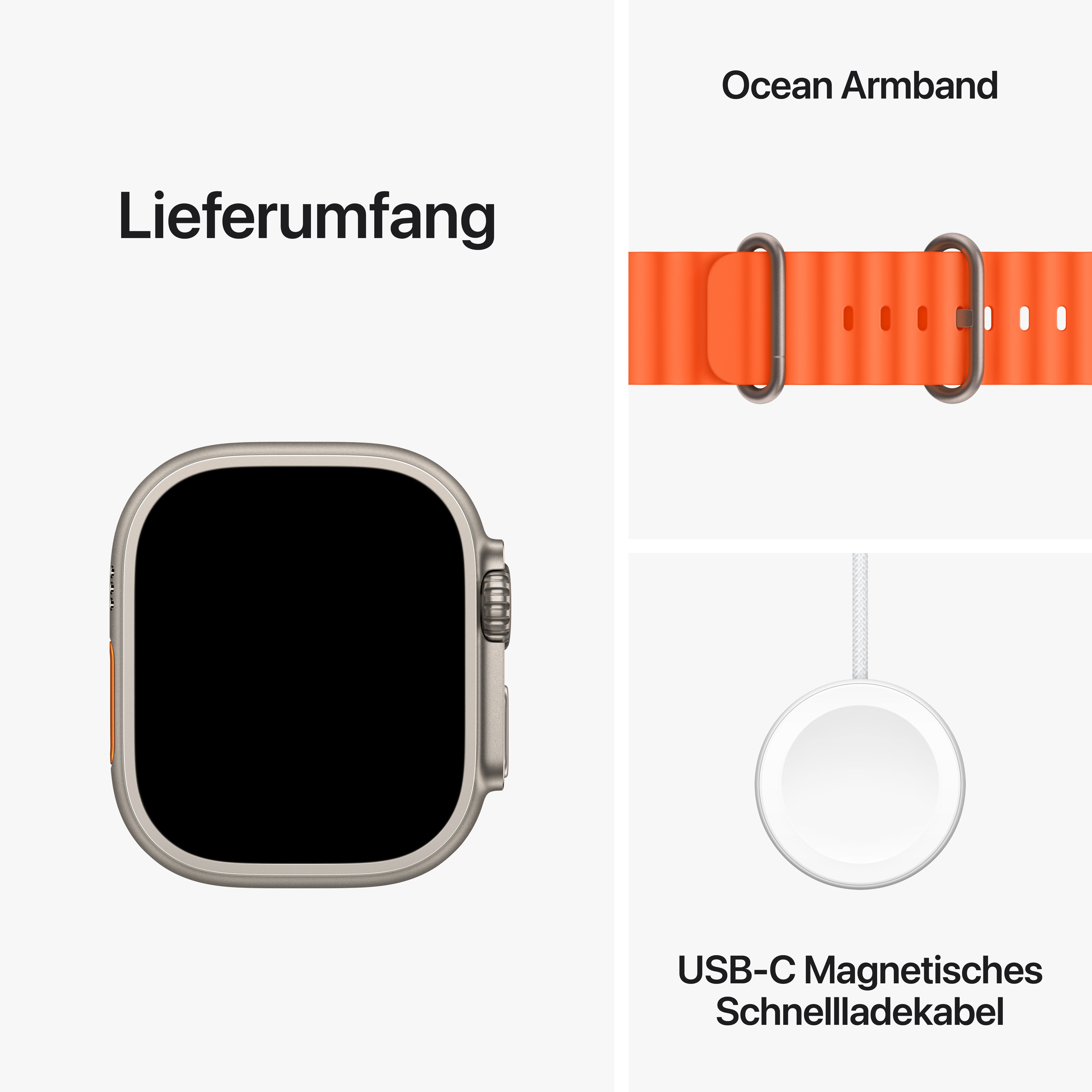 Apple Watch Ultra 2 LTE 49mm Titanium Ocean Band Orange MREH3FD/A