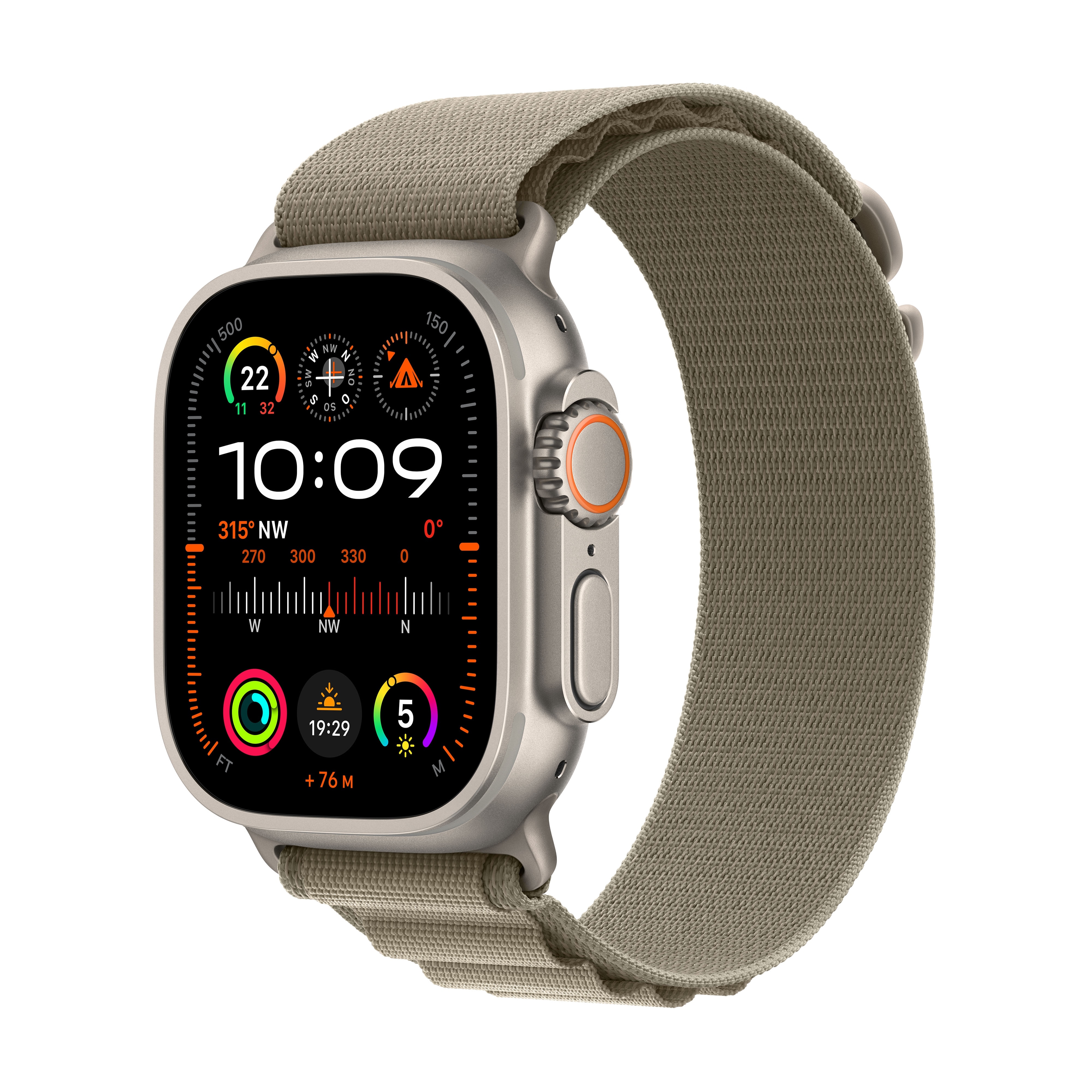 Apple Watch Ultra 2 LTE 49mm Titanium Alpine Loop Olive large MRF03FD A Cyberport