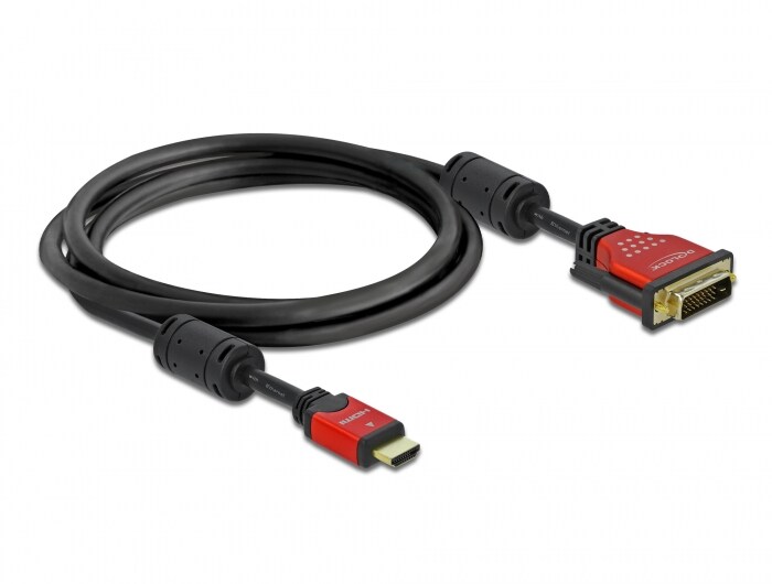 Delock HDMI zu DVI 24+1 Kabel bidirektional 2 m