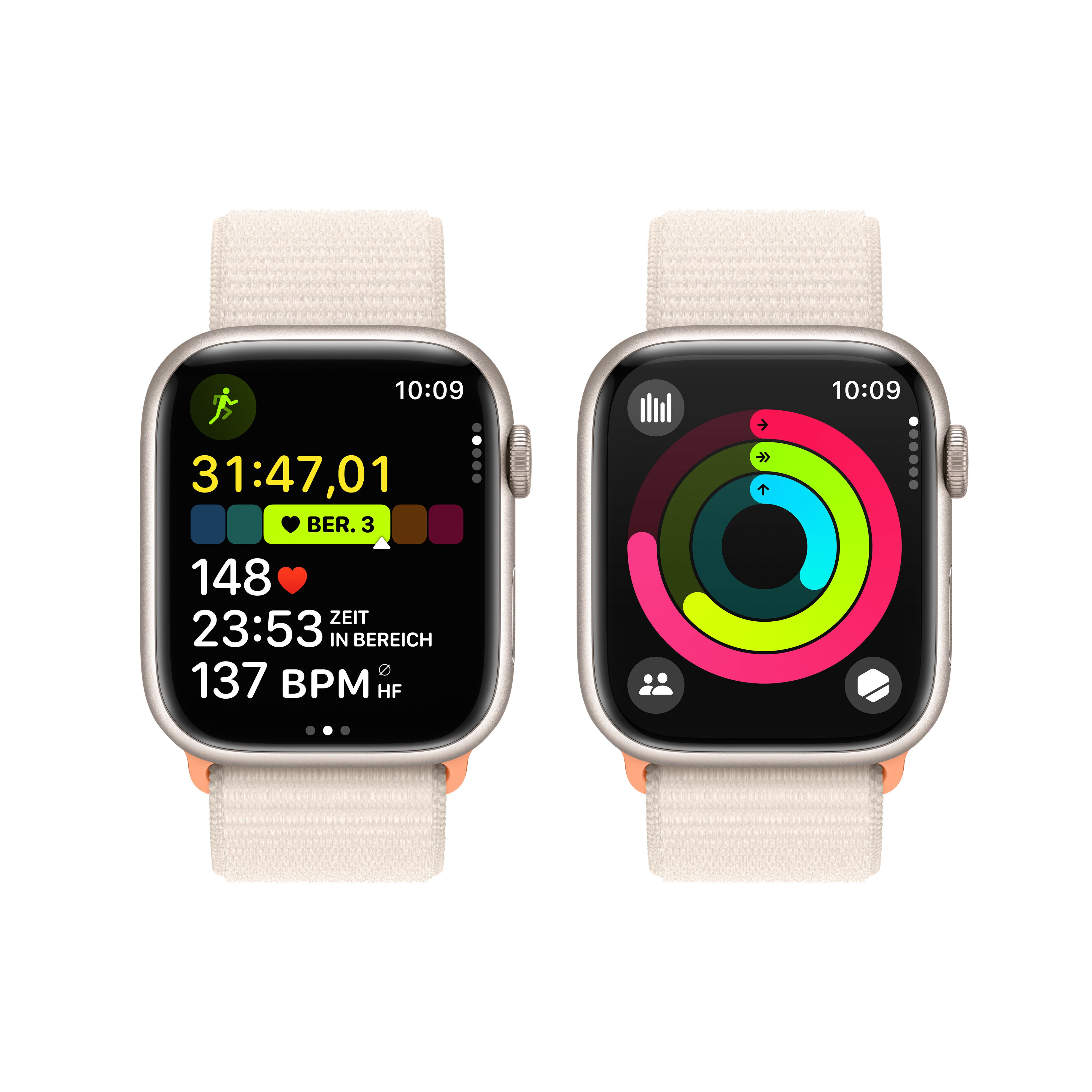 Apple Watch Series 9 GPS Cyberport ++ Sport 45mm Polarstern Aluminium Loop Polarstern