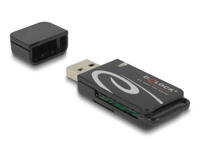 Delock Mini USB 2.0 Card Reader mit SD und Micro SD Slot