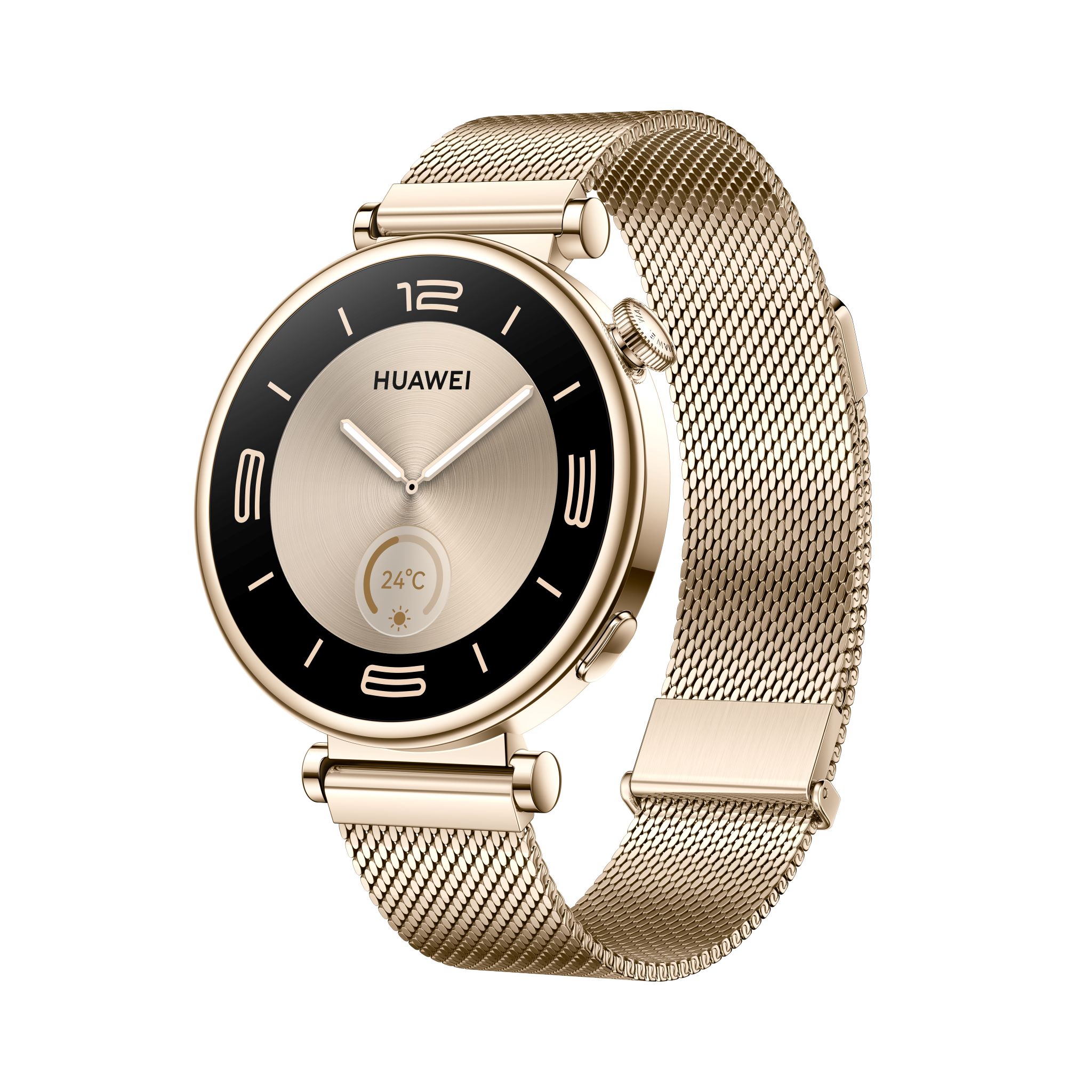 Huawei Watch GT 4 Smartwatch 41mm (Aurora) gold, gold Milanaise AMOLED-Display