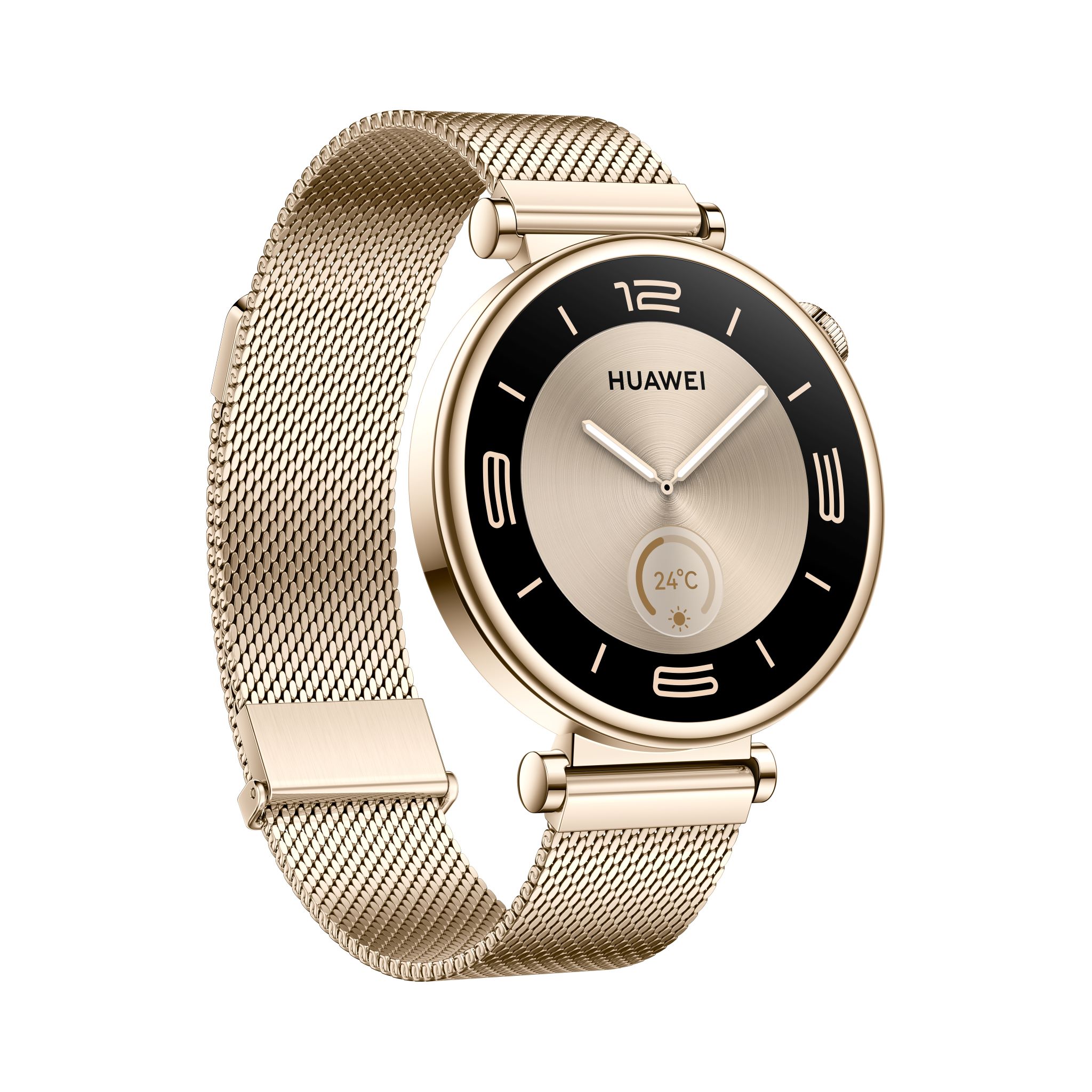 Huawei Watch GT 4 Smartwatch 41mm (Aurora) gold, gold Milanaise AMOLED-Display