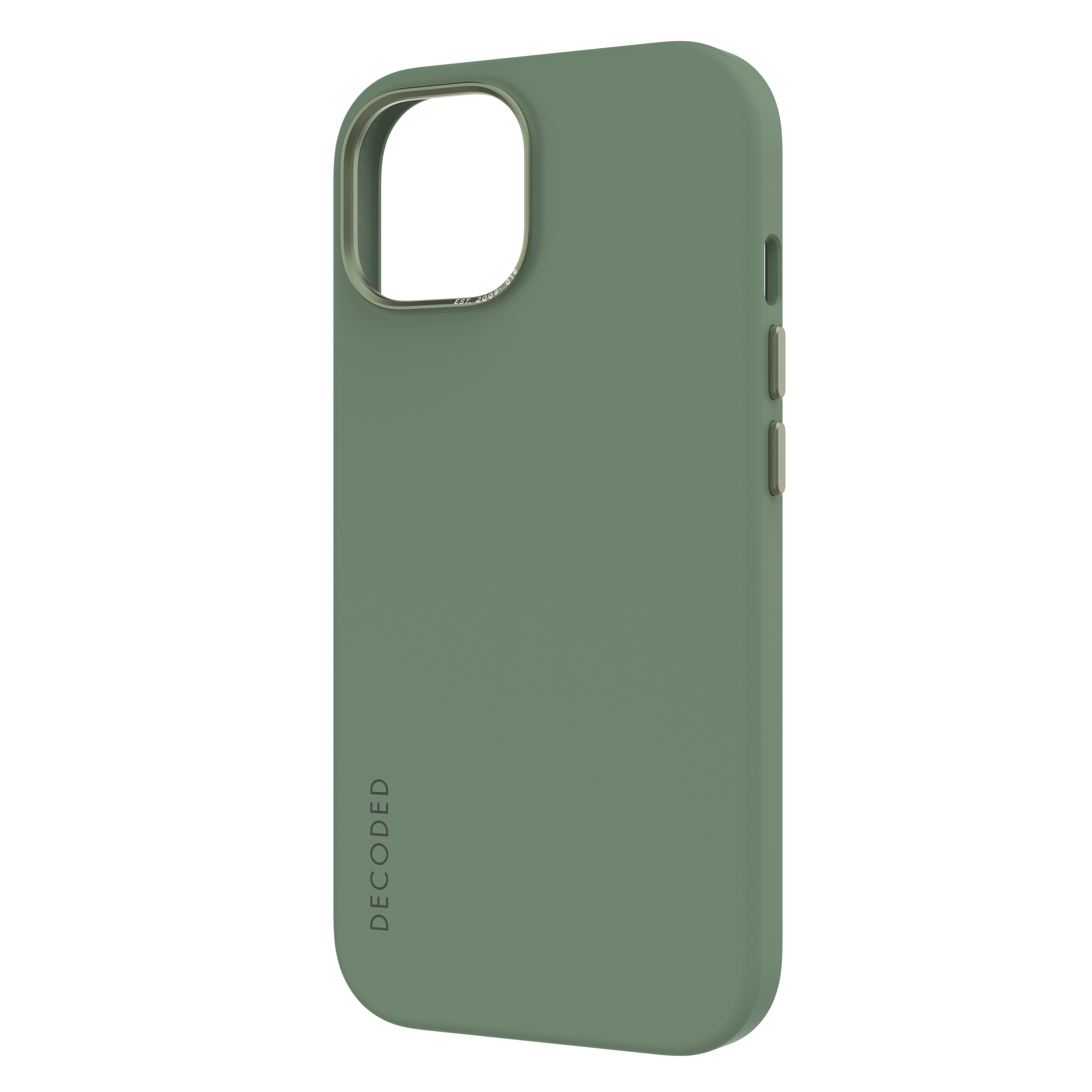 Decoded AntiMicrobial Silicone Backcover iPhone 15 Sage Leaf