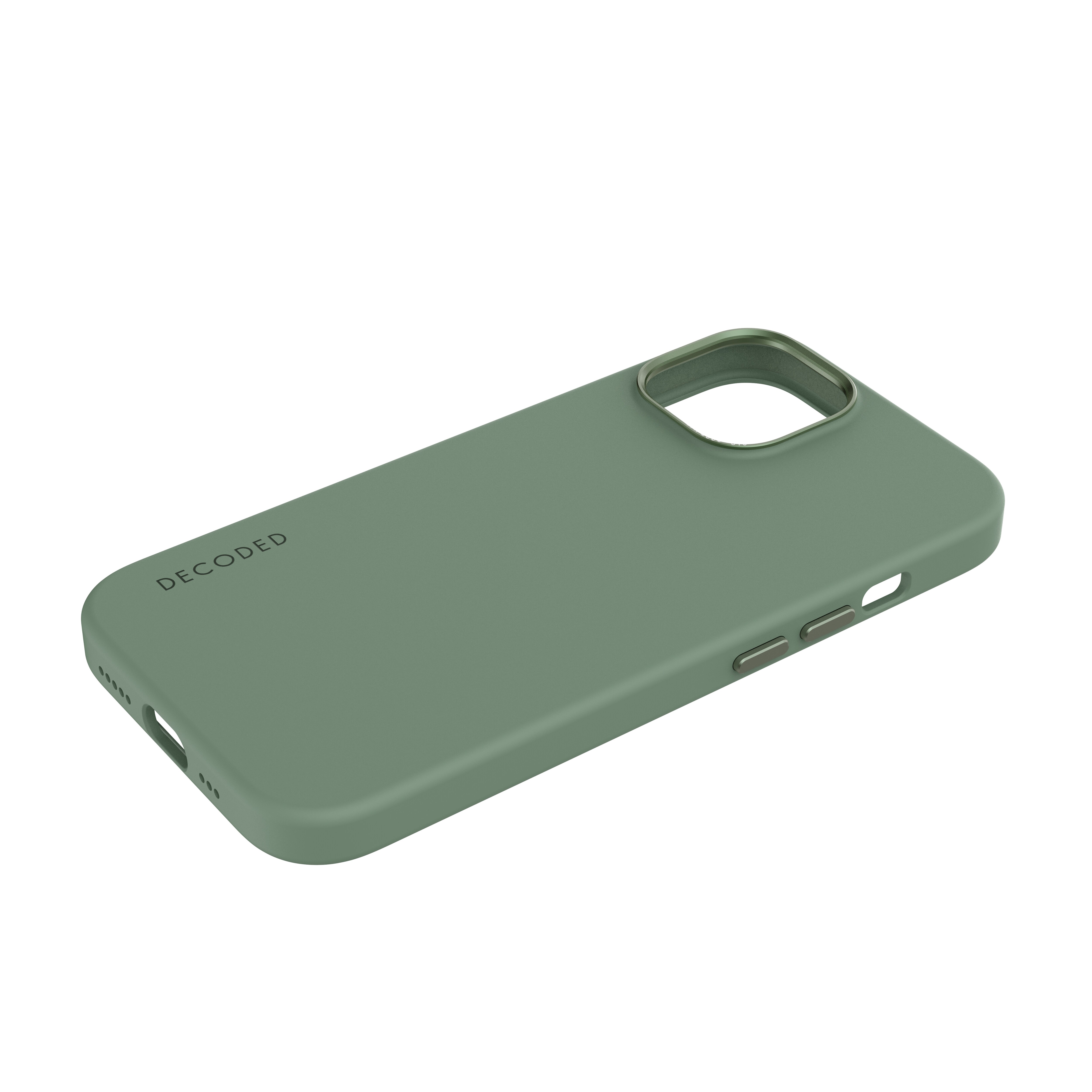 Decoded AntiMicrobial Silicone Backcover iPhone 15 Sage Leaf