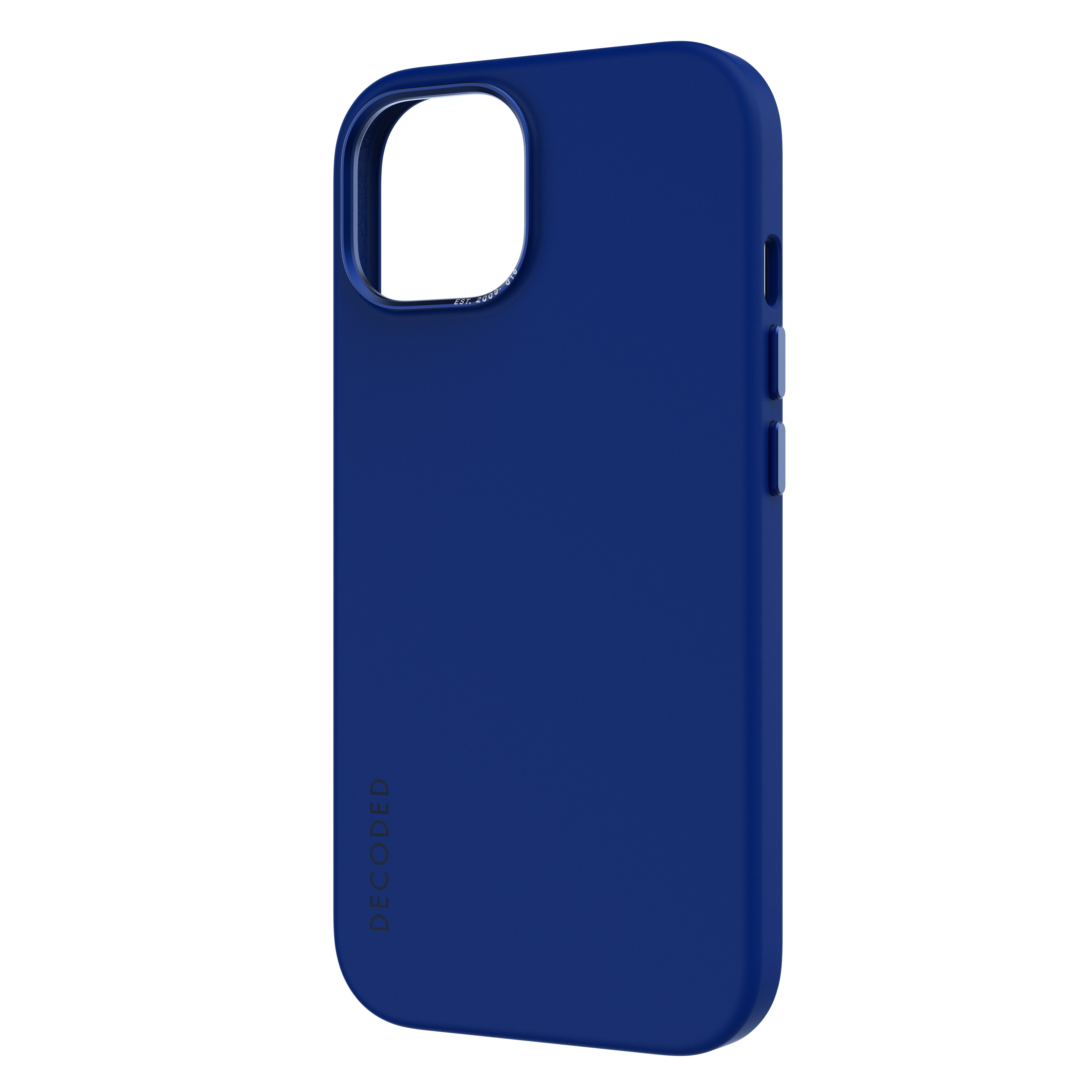 Decoded AntiMicrobial Silicone Backcover iPhone 15 Galactiv Blue