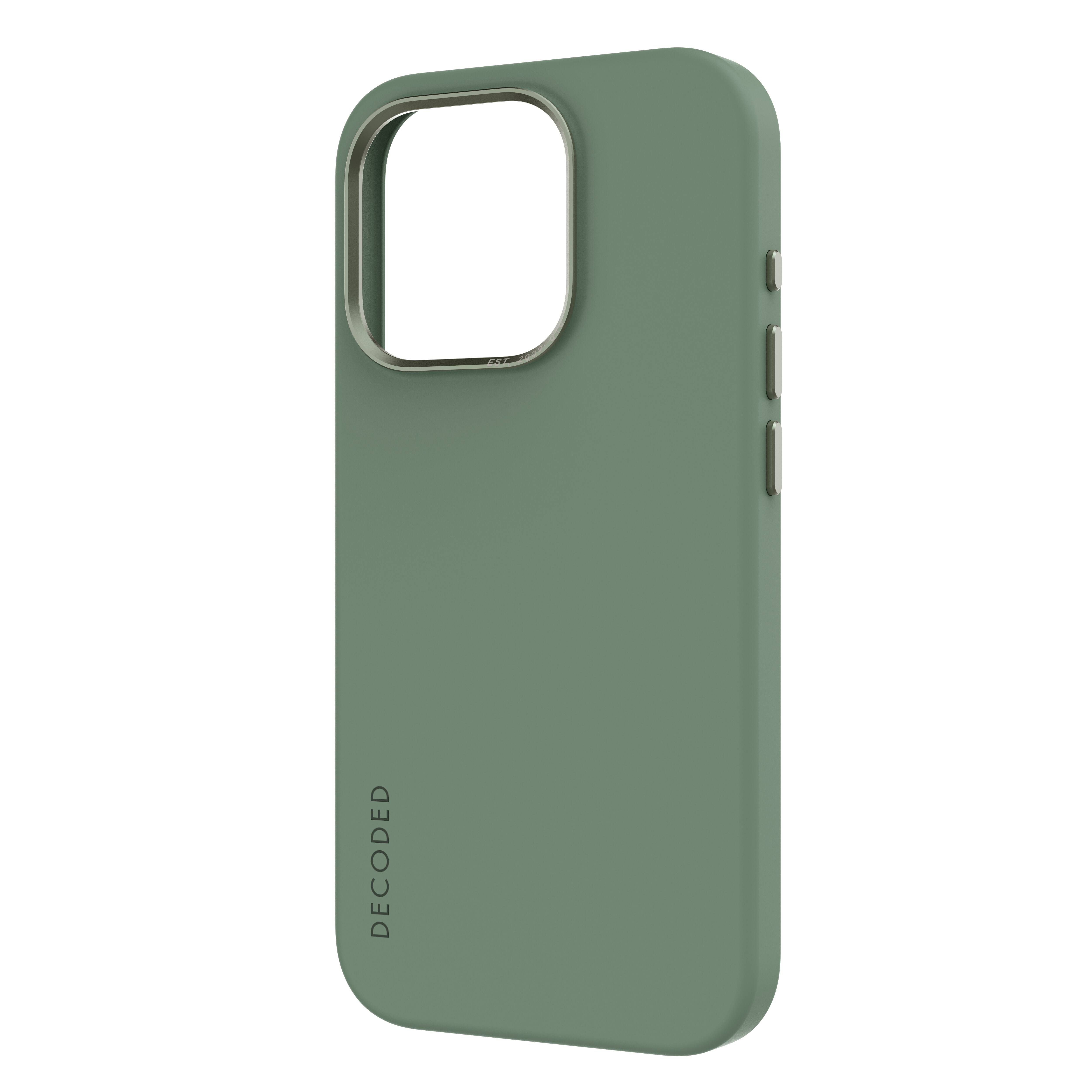 Decoded AntiMicrobial Silicone Backcover iPhone 15 Pro Max Sage Leaf