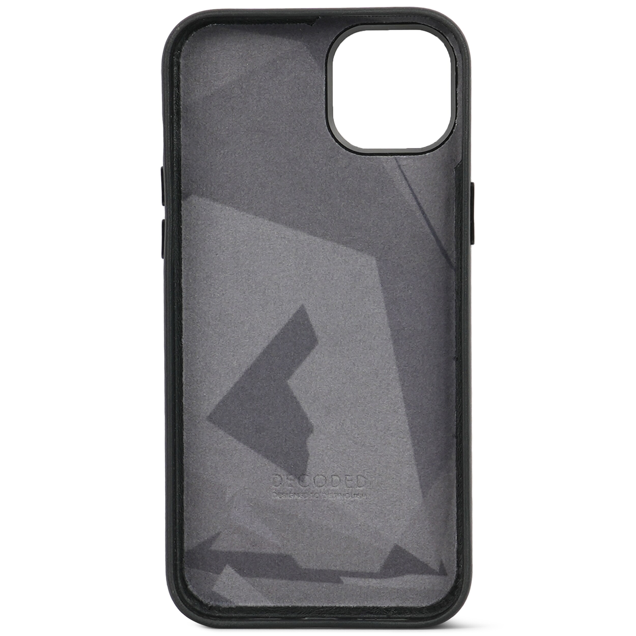 Decoded Leather Backcover für iPhone 15 Black