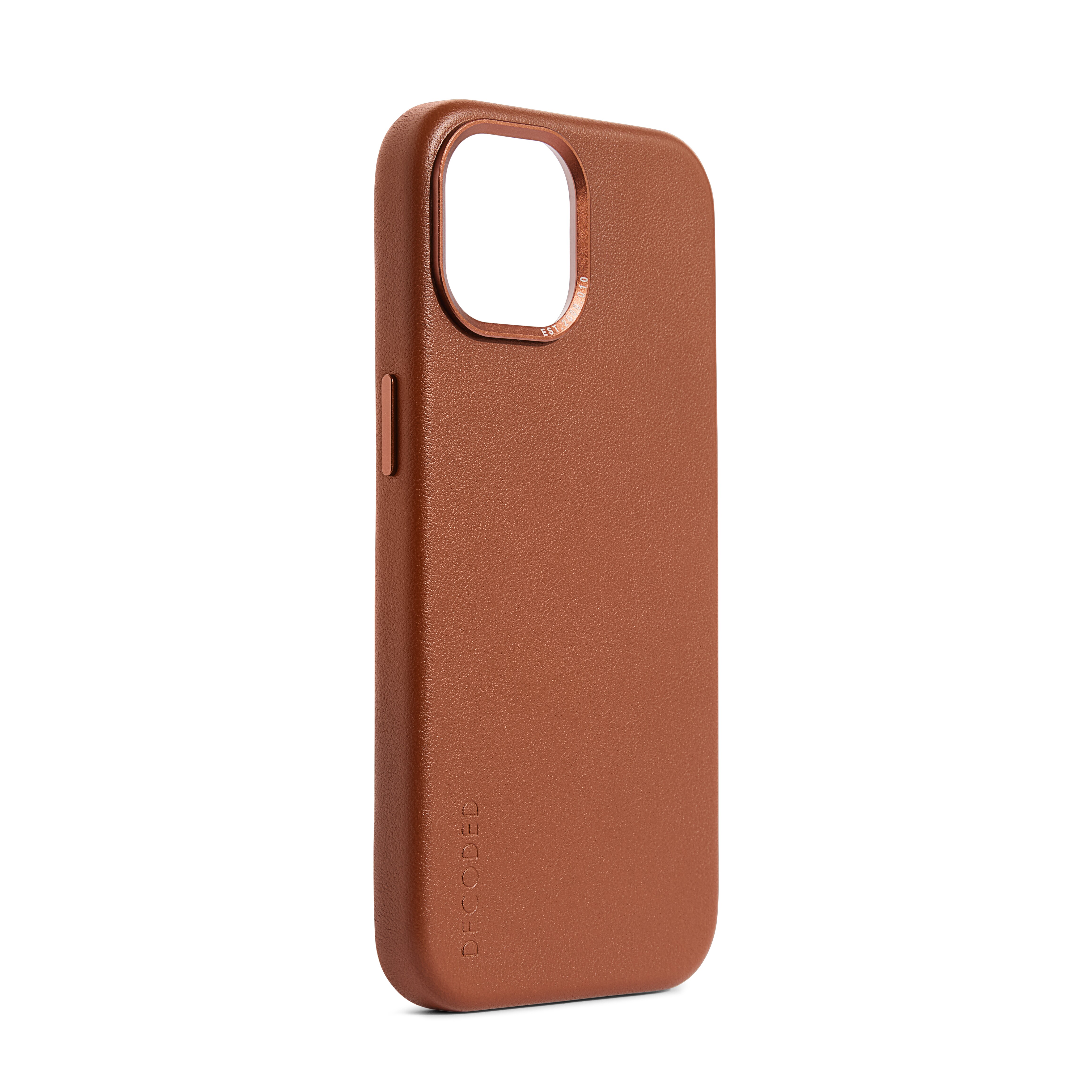 Decoded Leather Backcover für iPhone 15 Tan