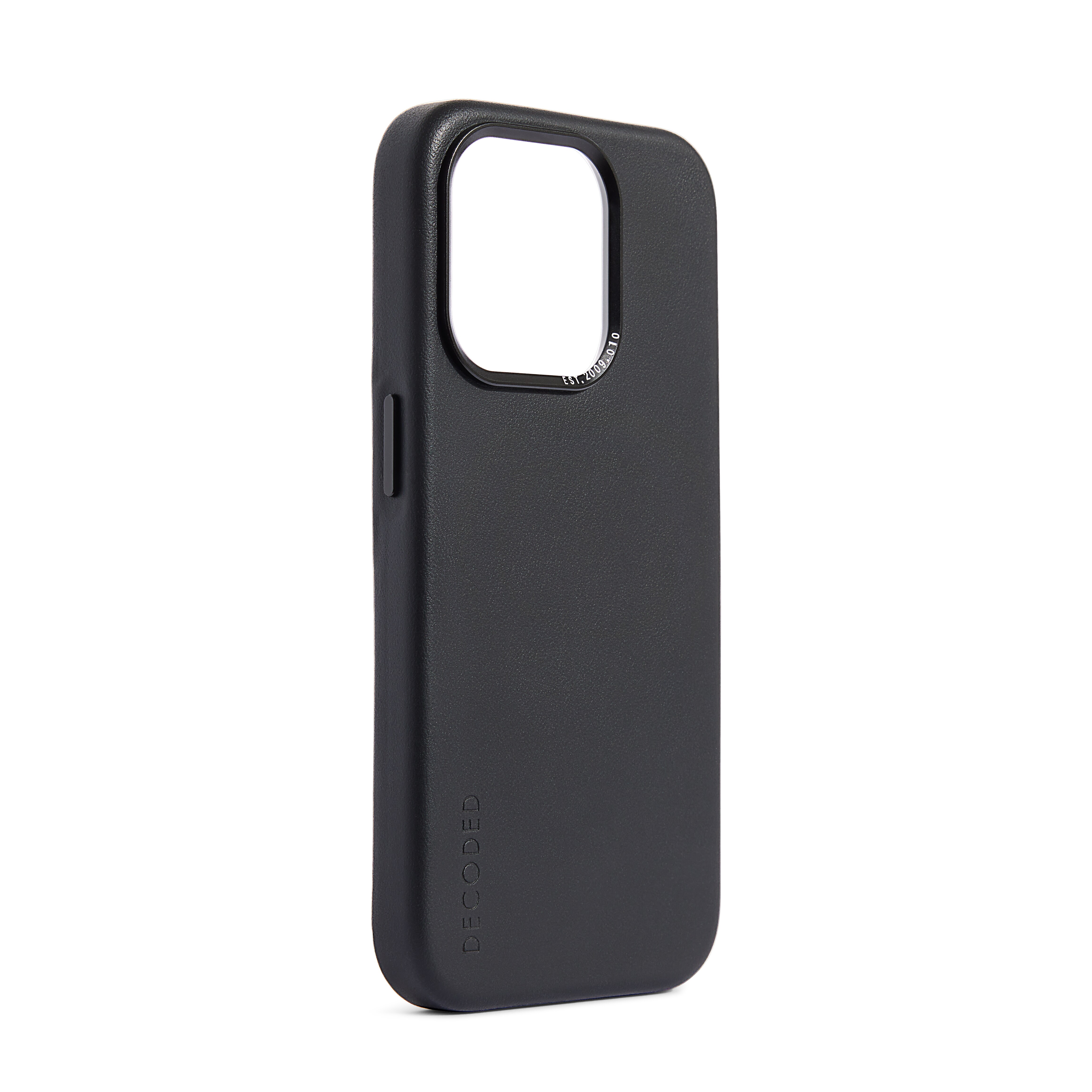 Decoded Leather Backcover für iPhone 15 Pro Black