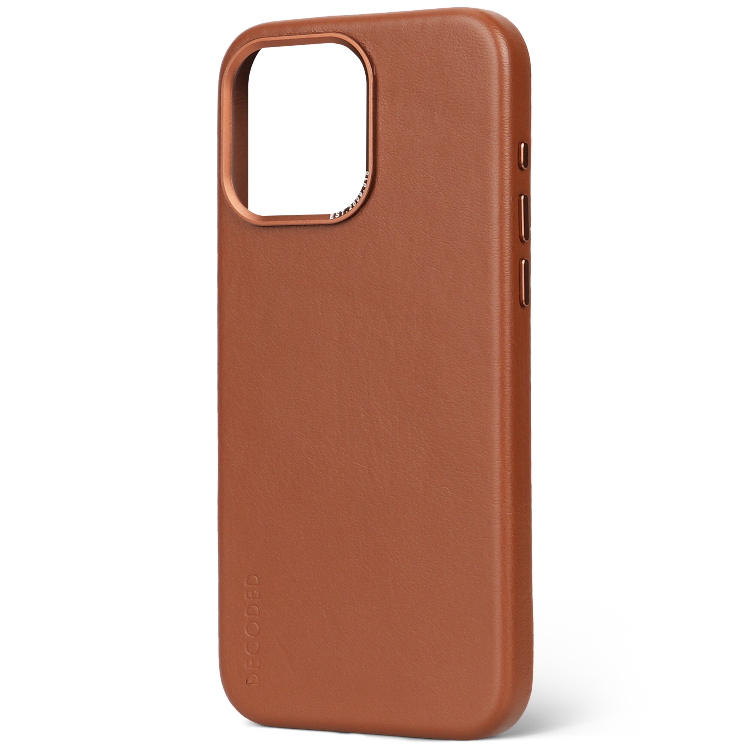 Decoded Leather Backcover für iPhone 15 Pro Tan