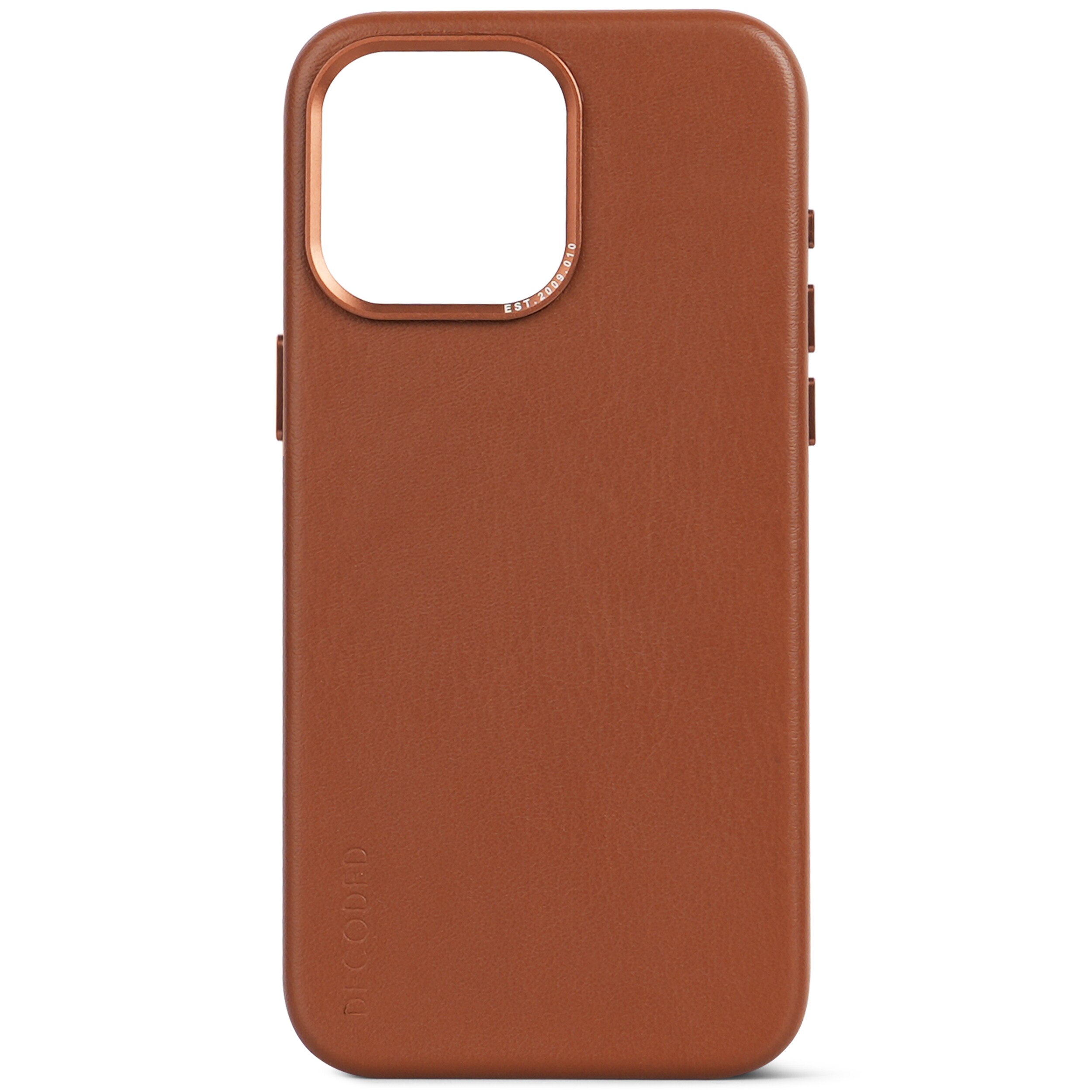 Decoded Leather Backcover für iPhone 15 Pro Tan