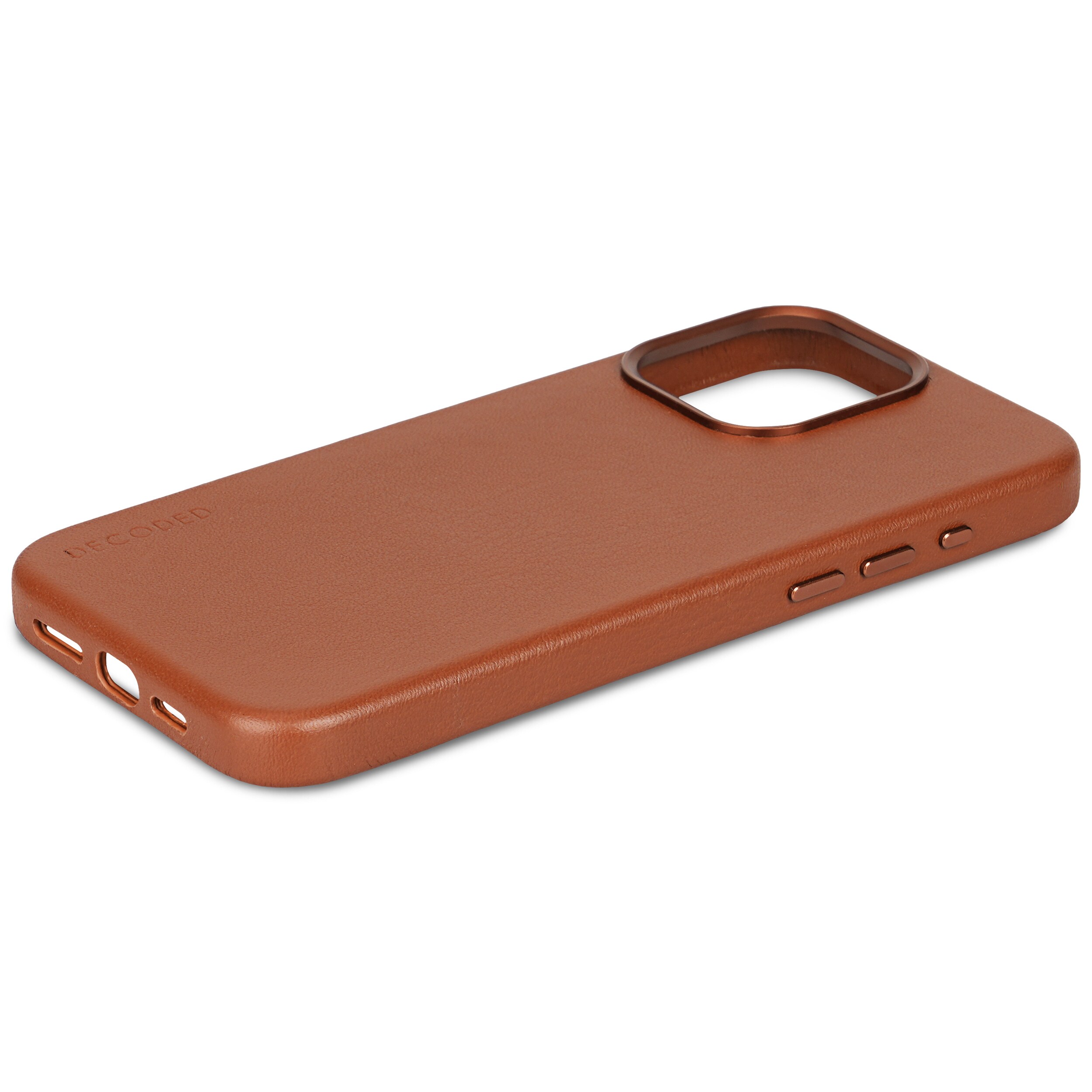 Decoded Leather Backcover für iPhone 15 Pro Tan