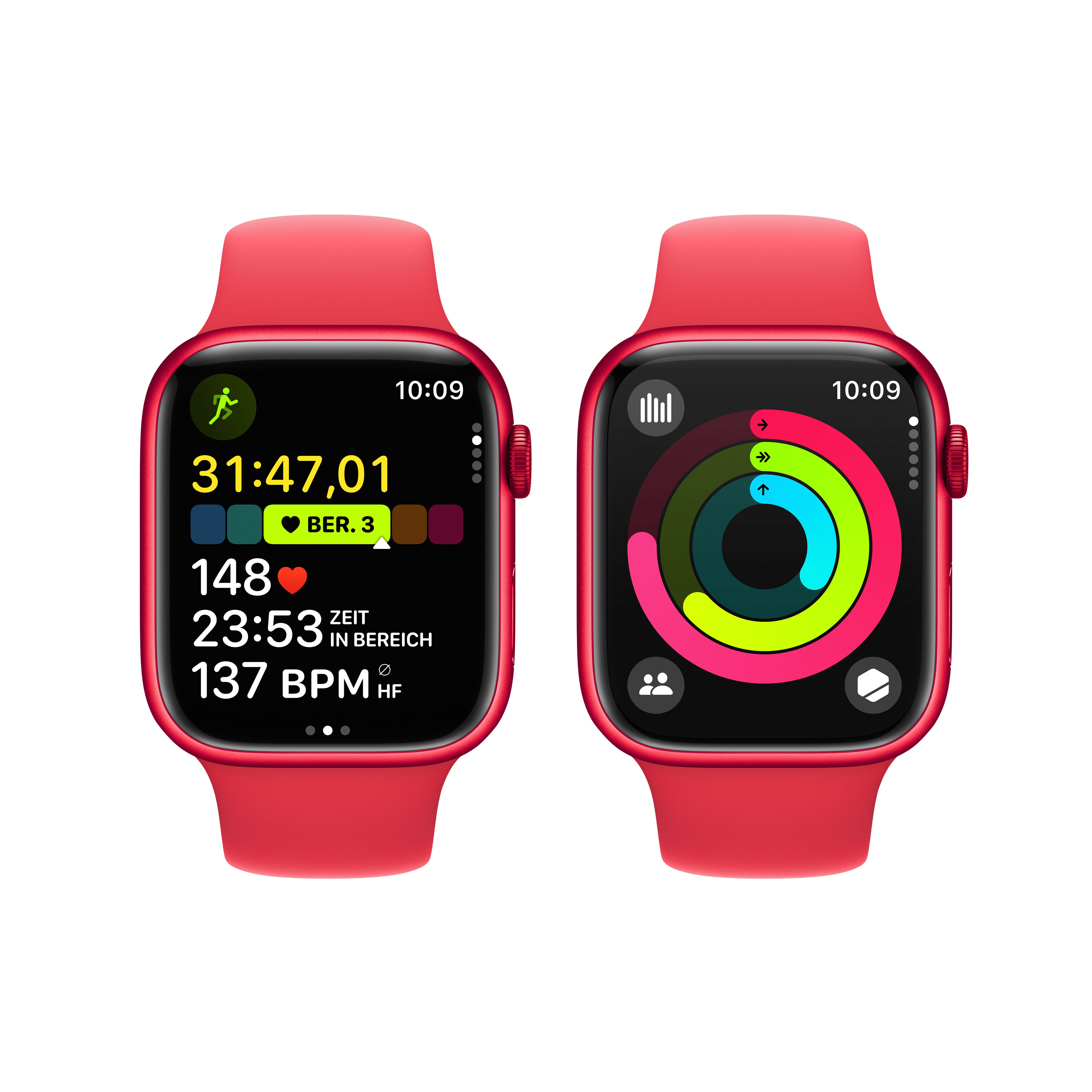 Apple Watch Series 9 GPS 45mm Aluminium Product(RED) Sportarmband ProductRED S/M