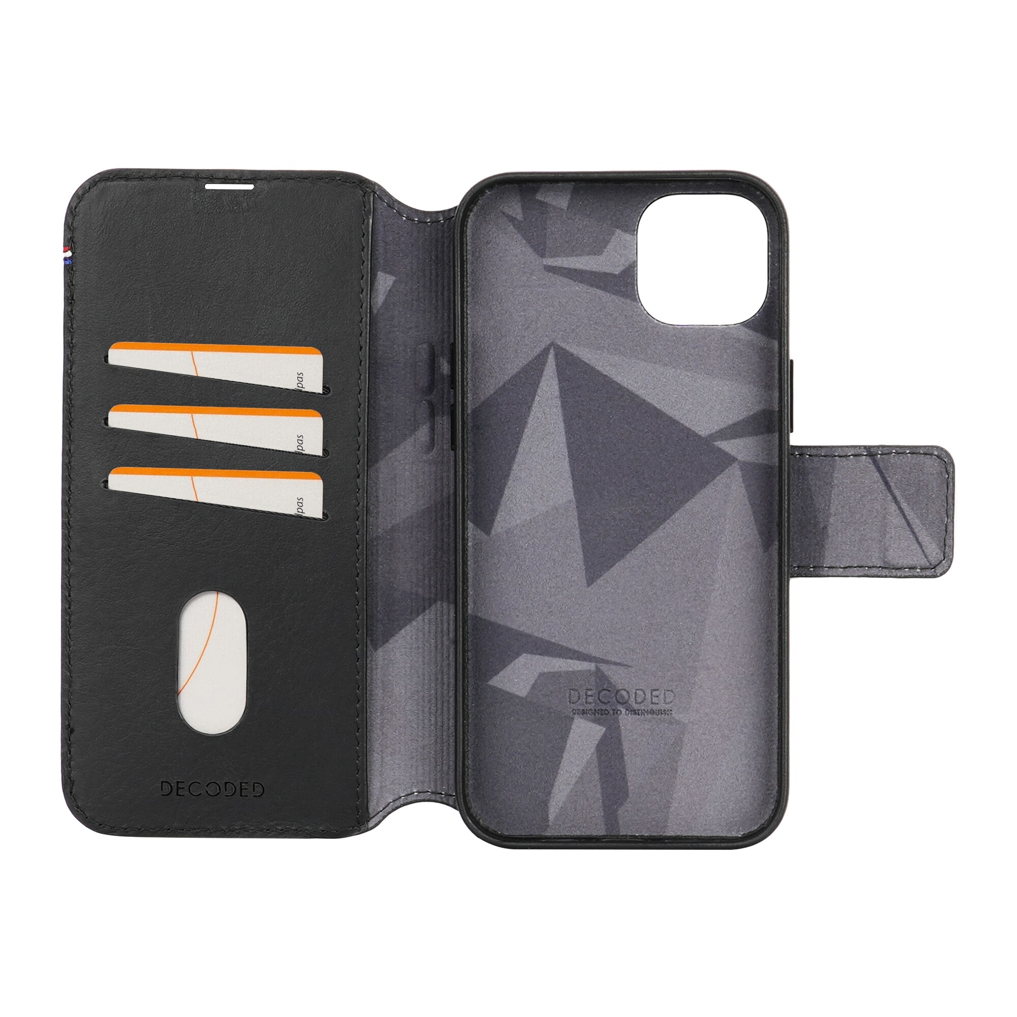 Decoded Leather Detachable Wallet für iPhone 15 Black